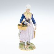 Figur Dänische Bauersfrau. Meissen 1850-1924.