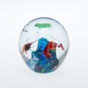 Paperweight mit Schildkröte und Fischen