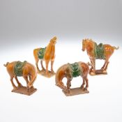 Vier Pferde im Tang-Stil, China 20. Jahrhundert