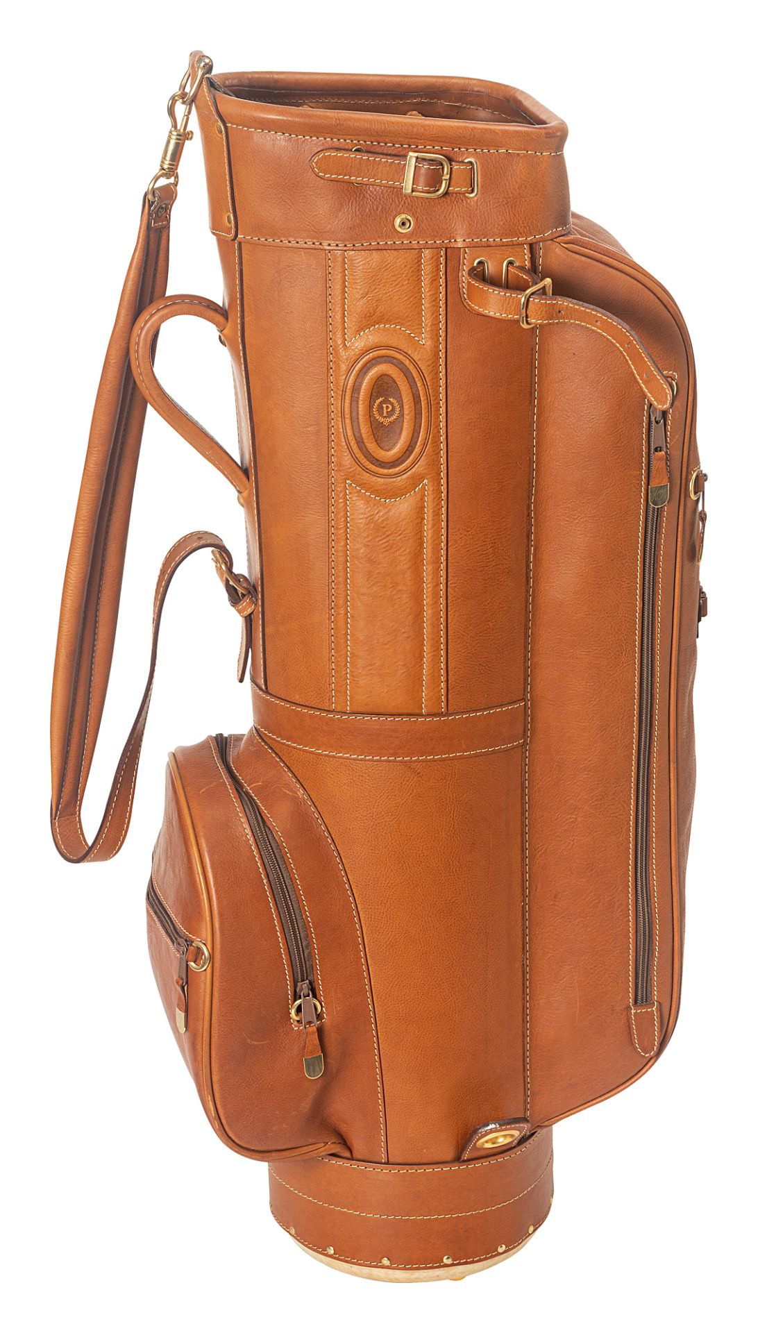 Pollini vintage leather golf bag - Image 3 of 4