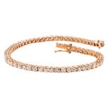 Roségold Tennisarmband mit Brillanten