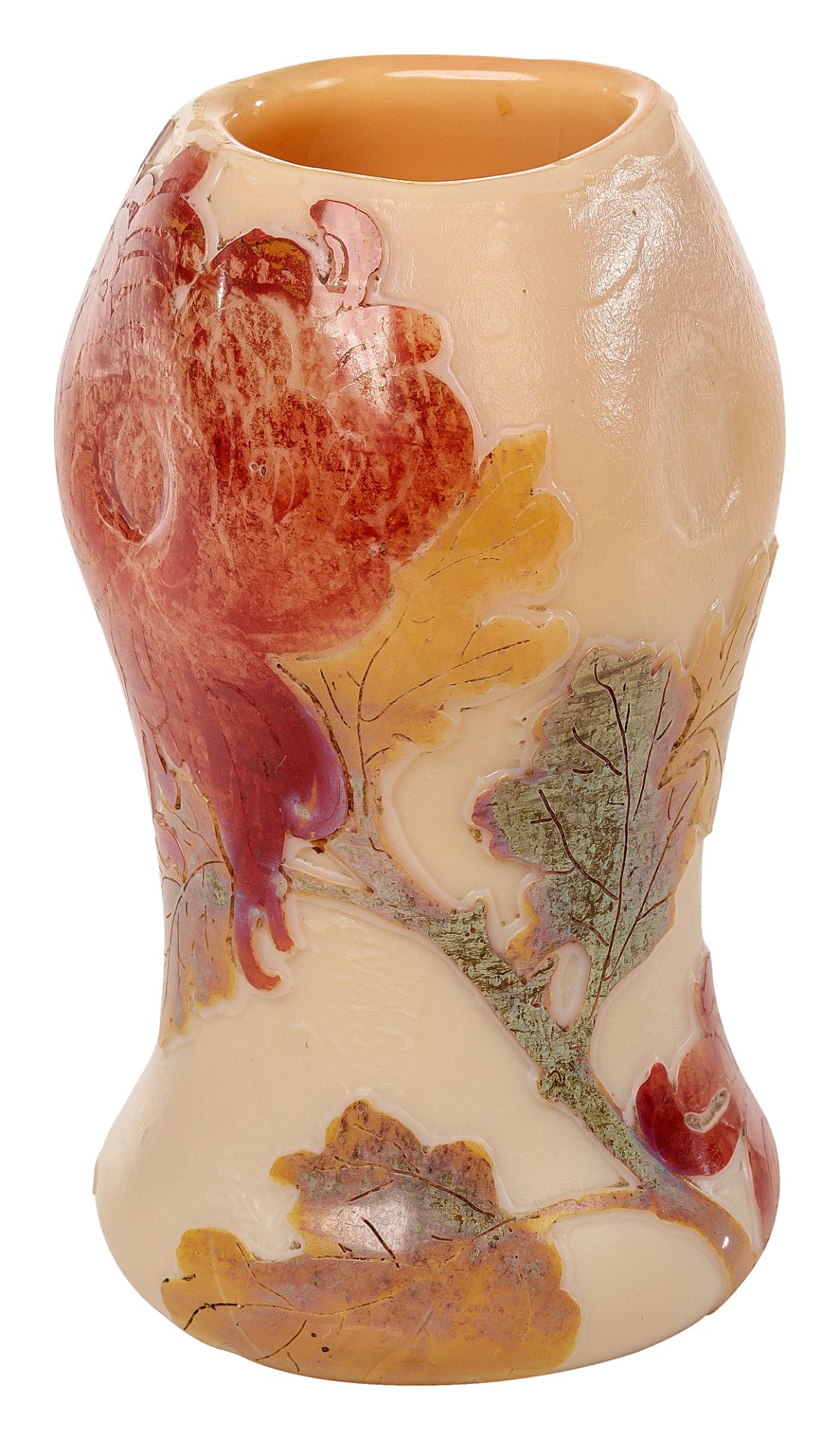 Small Legras vase with chrysanthemum decor - Image 2 of 3