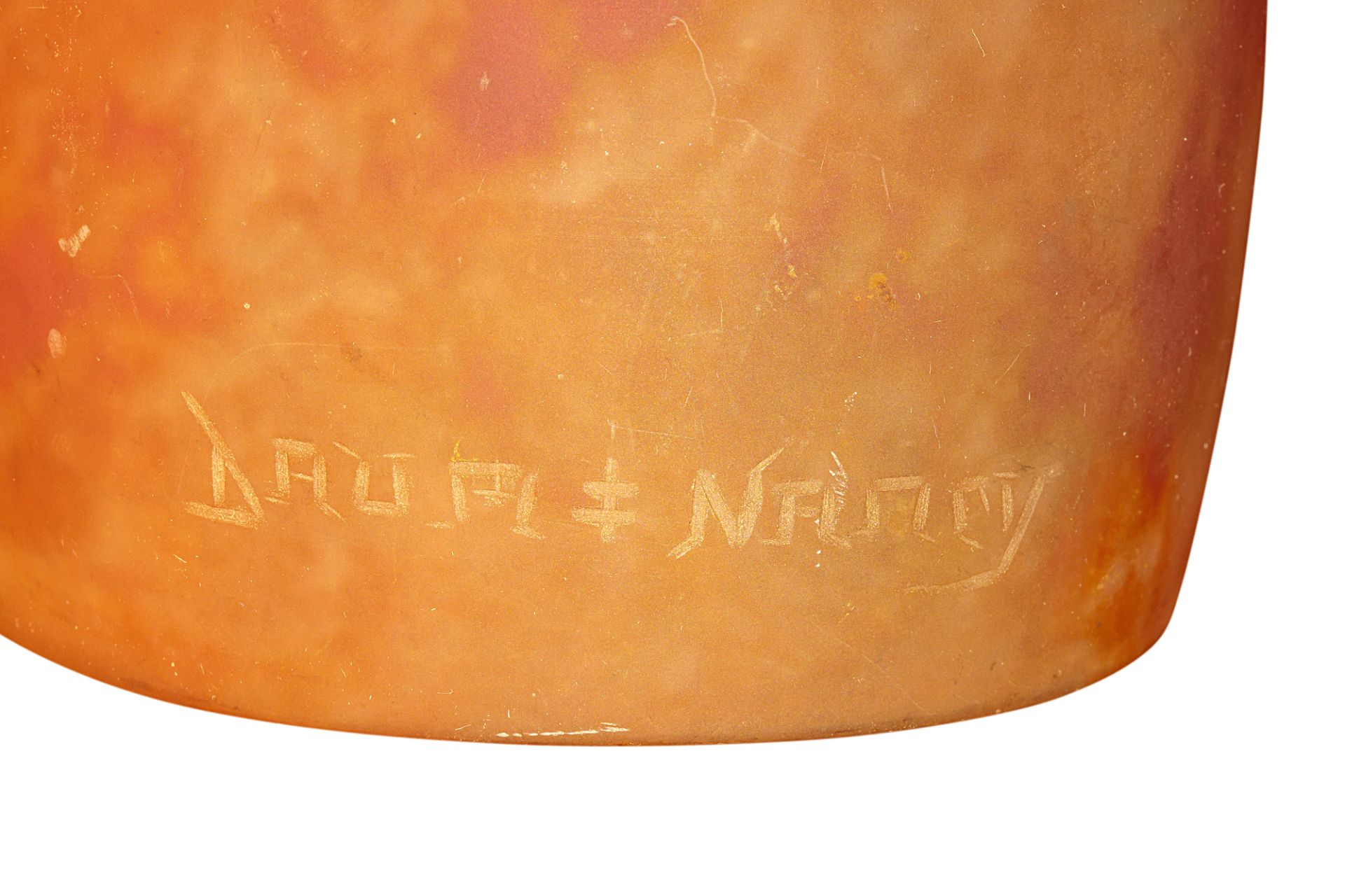 Daum Frères Art Nouveau table lamp with ear decor - Image 3 of 3