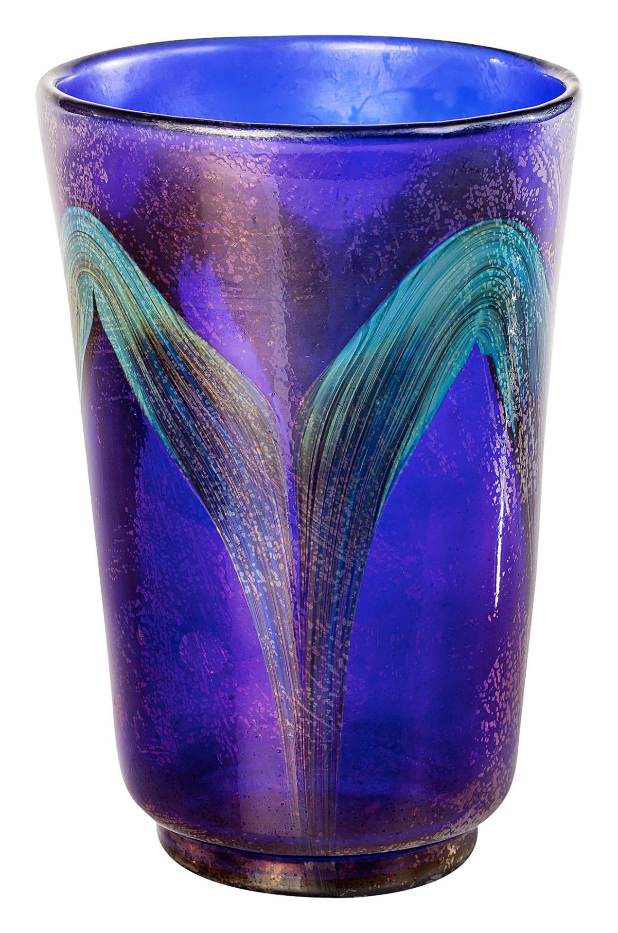 Conical vase with iridescent decor - Image 2 of 2