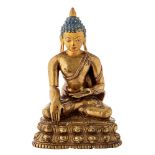 Tibetischer Buddha Shakyamuni mit Kaltbemalung