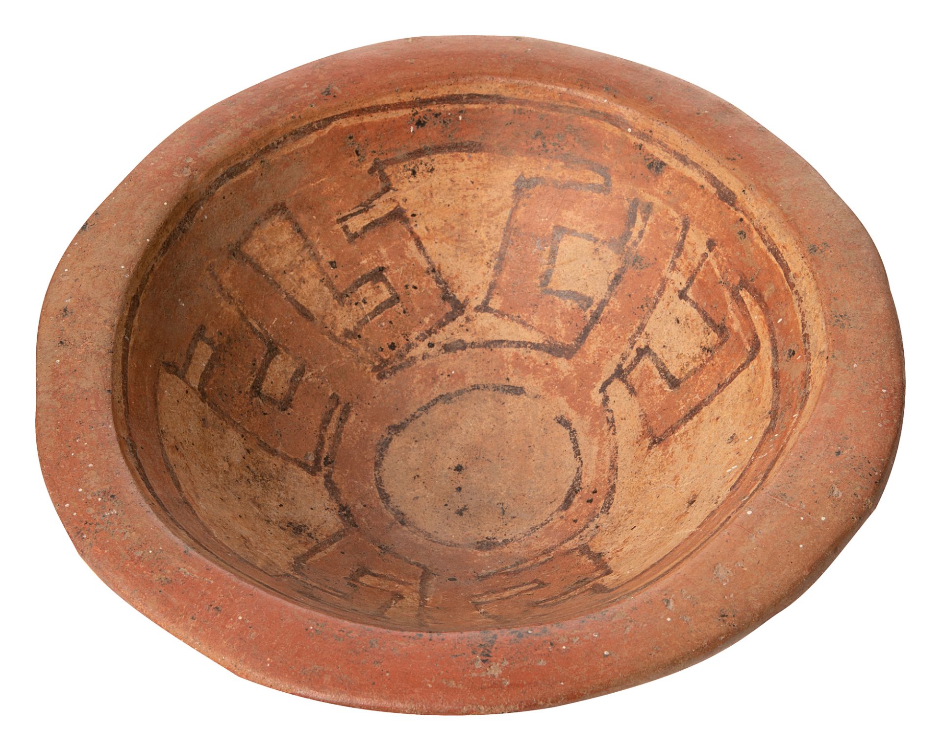 Tripod bowl with geometric pattern - Image 2 of 2