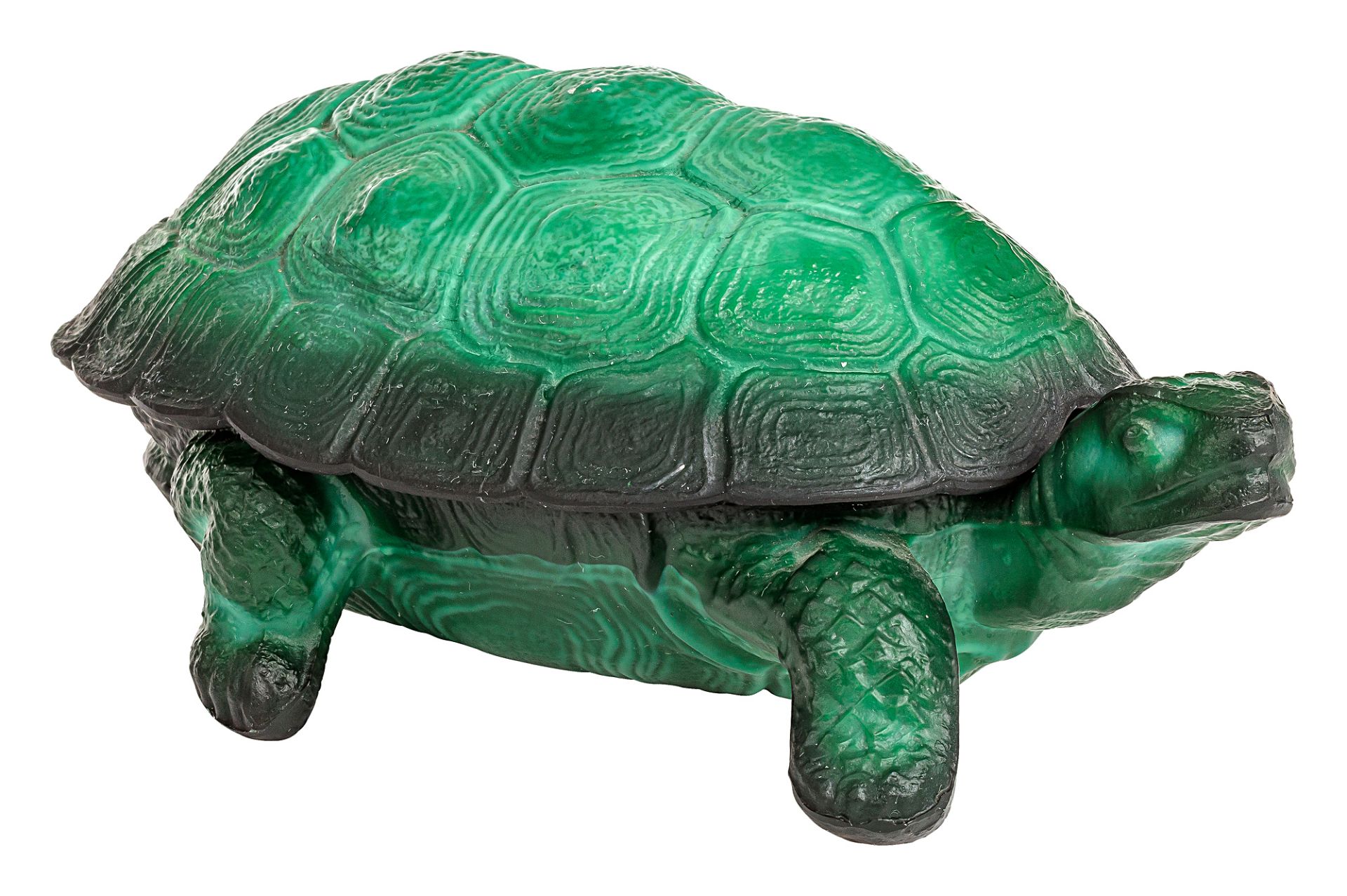 Large covered bowl made of Jade glass in the shape of a turtle from the «Ingrid» collection - Image 2 of 2