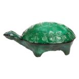 Kleine Jadeglas Deckelschale in Gestalt einer Schildkröte aus der Kollektion «Ingrid»
