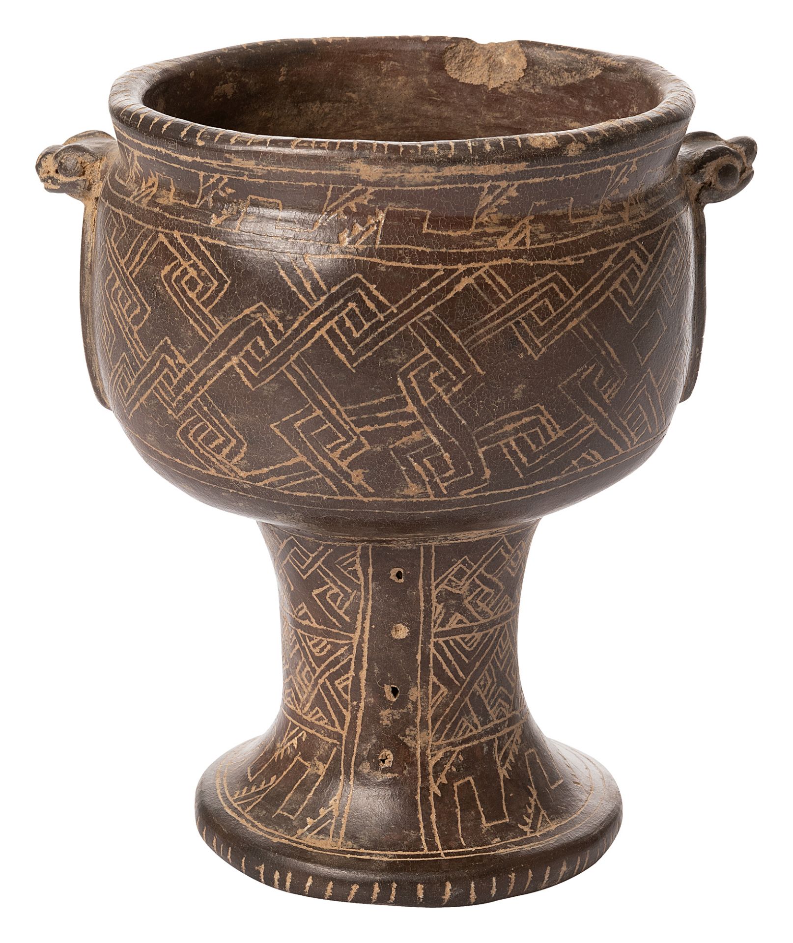 Goblet with animal face and snake heads - Image 2 of 2