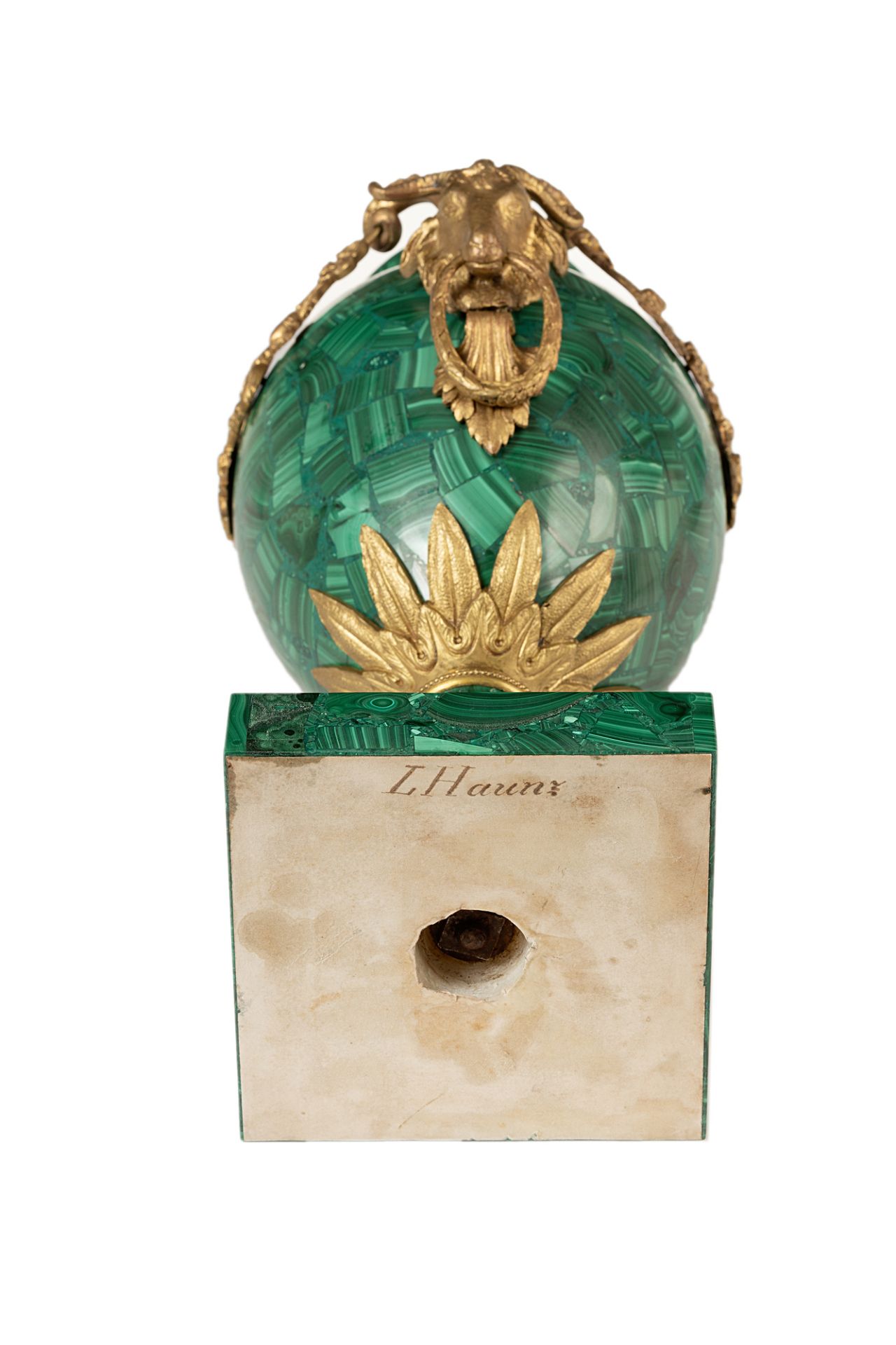 Pair of malachite vases in the style of French Early Classicism - Image 8 of 8