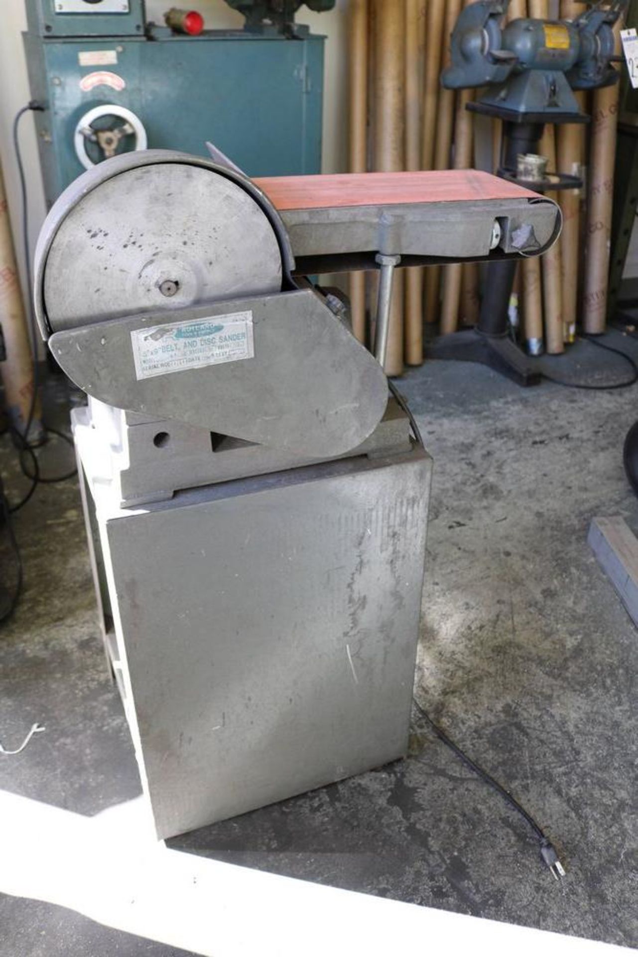 1995 Rotland 6" x 9" Belt and Disc Sander, 1/2 HP with Extra Sanding Belt