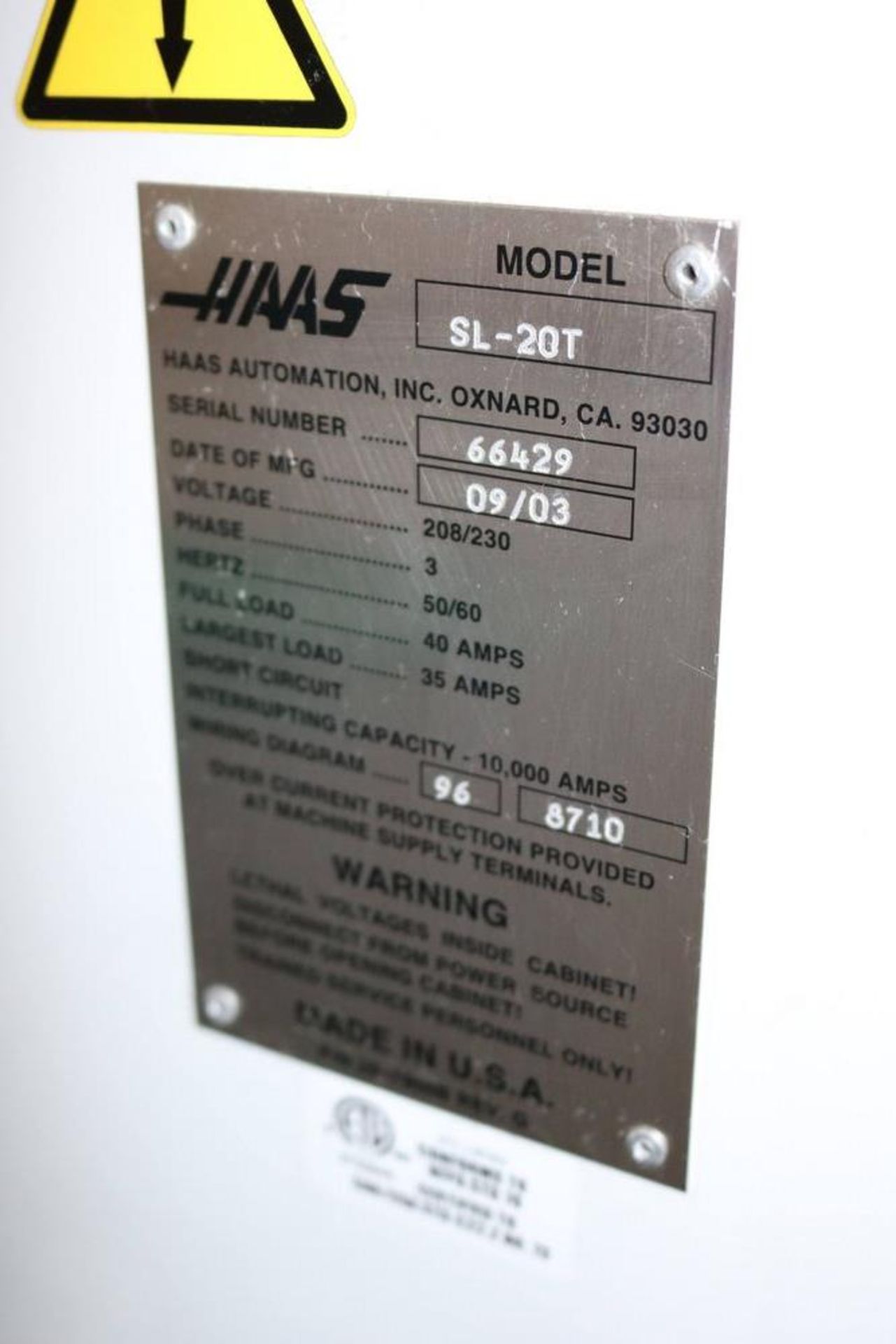 2003 Haas SL-20T - CNC Turning Center - Image 13 of 13