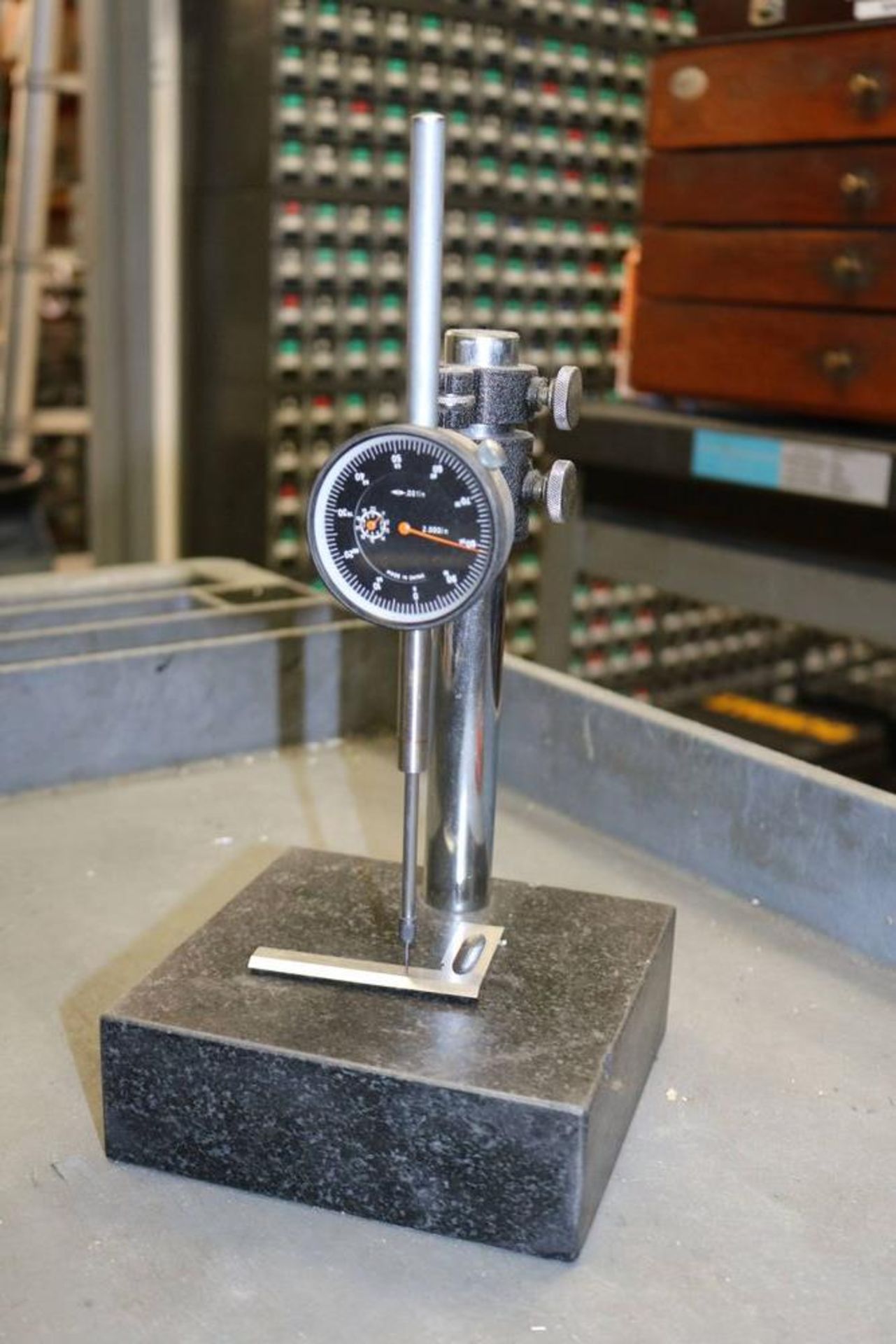 Drop Indicator .001" - 2" with Black Granit Surface Plate Stand and Extra Drop Indicator - Image 3 of 3