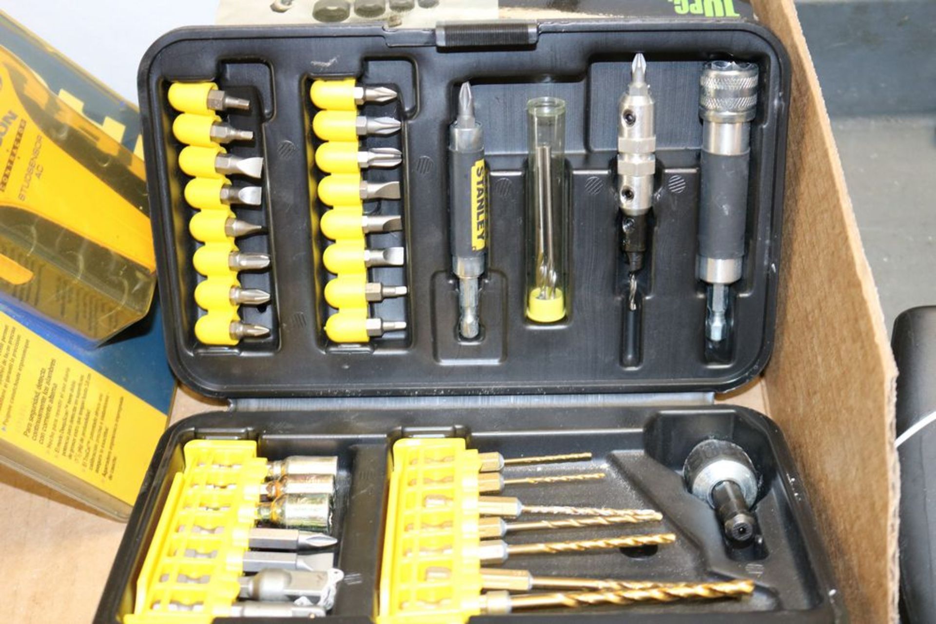 (2) Hack Saws, Zircon Stud Sensor Stud Finder, 10 Piece Knockout Punch Set, Stanley Drill Set, and - Image 6 of 8