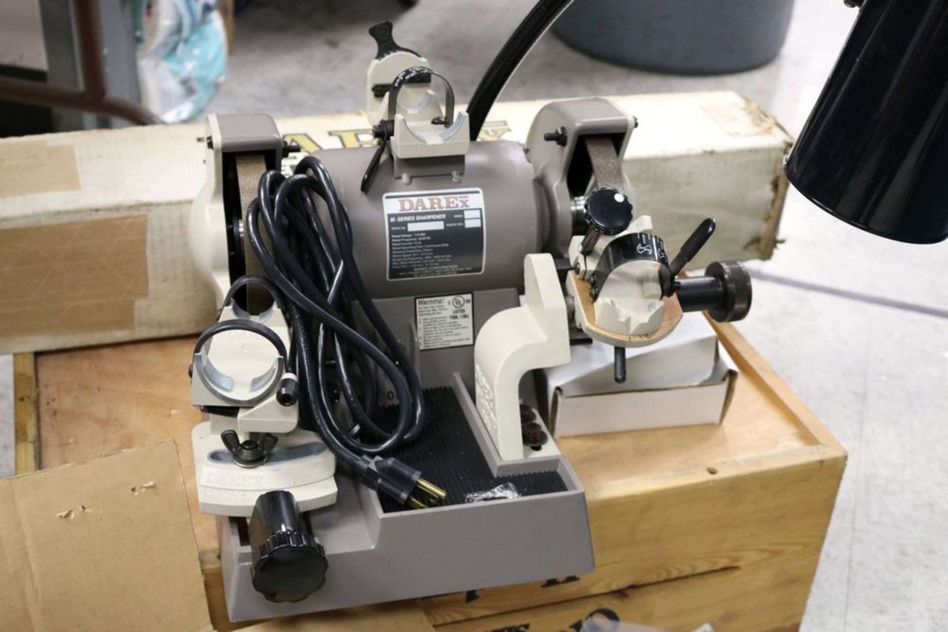 Like New Darex M-Series Precision Tool Sharpener with Accessories and Tool Holders. Also includes