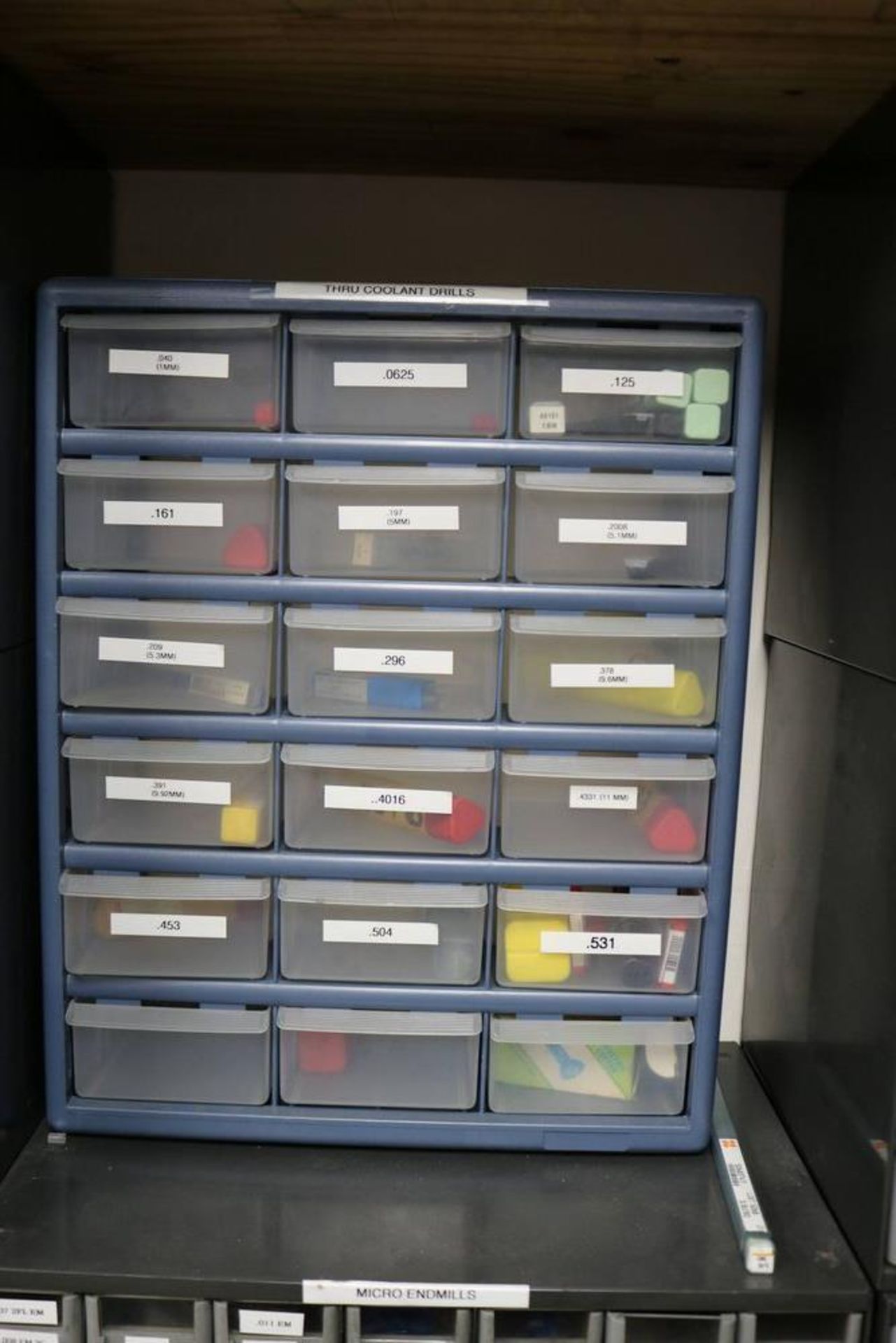 Tool Organizers 280 Drawer Capacity, Inlcudes Micro Endmills, Ball End Mills, Large Taps, NPT - Image 5 of 10