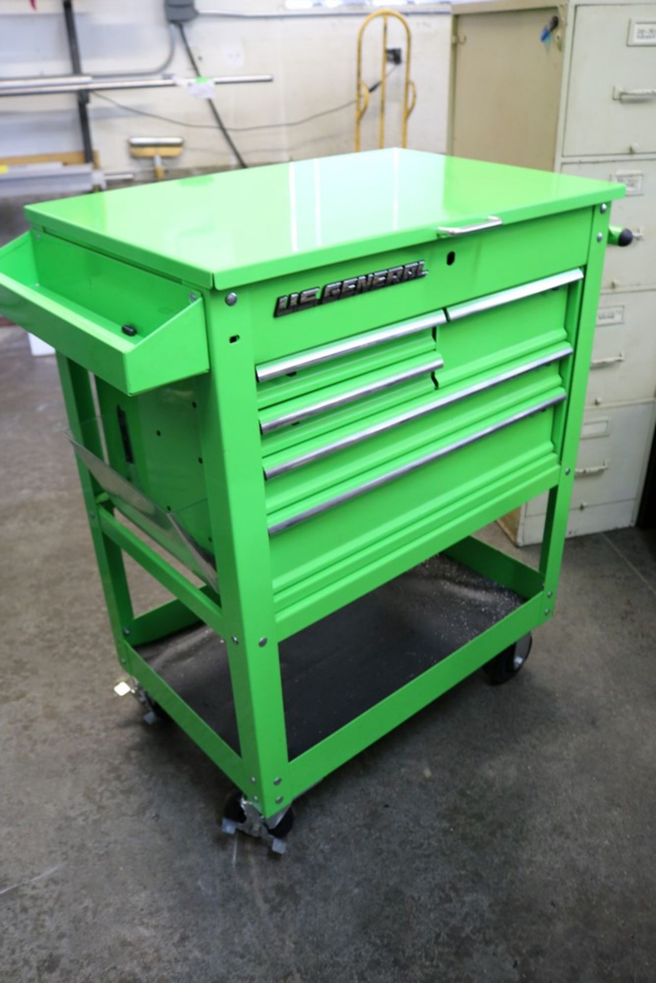 VS General Rolling Tool Cart, 5 Drawer with Top Storage Compartment and Bottom Shelf - Image 3 of 4