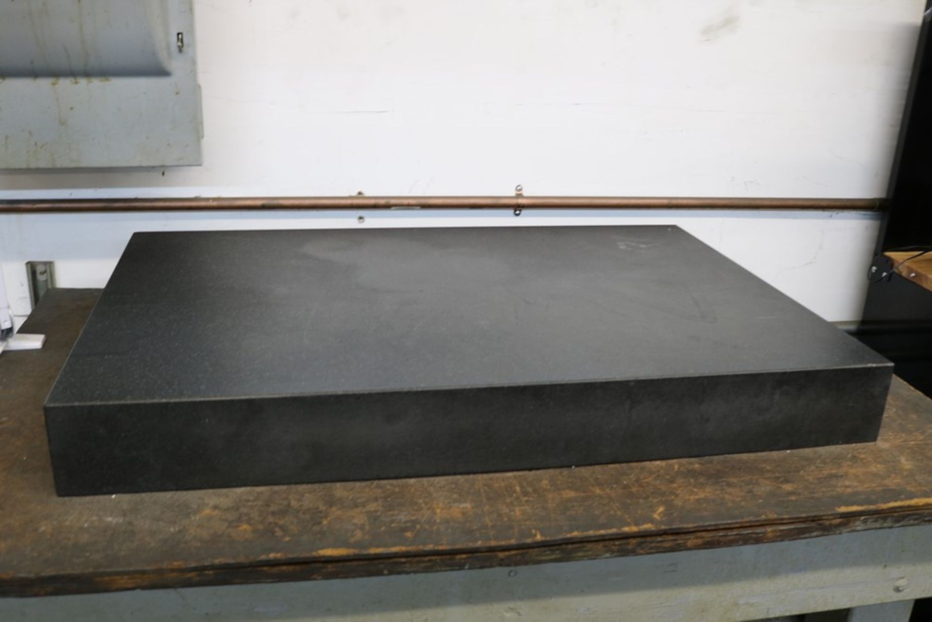 Black Granite Surface Plate and Wood Shop Table 24" x 36" x 4" - Image 2 of 5