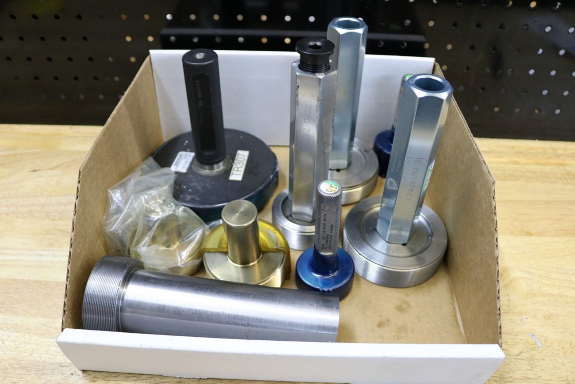 Box of Various Large Internal Thread Gages