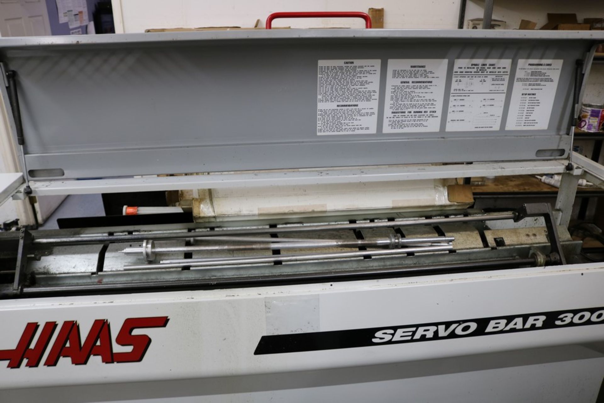 2001 Haas Servo 300 Bar Feeder with Large Lot of Spindle Liners - Image 2 of 7