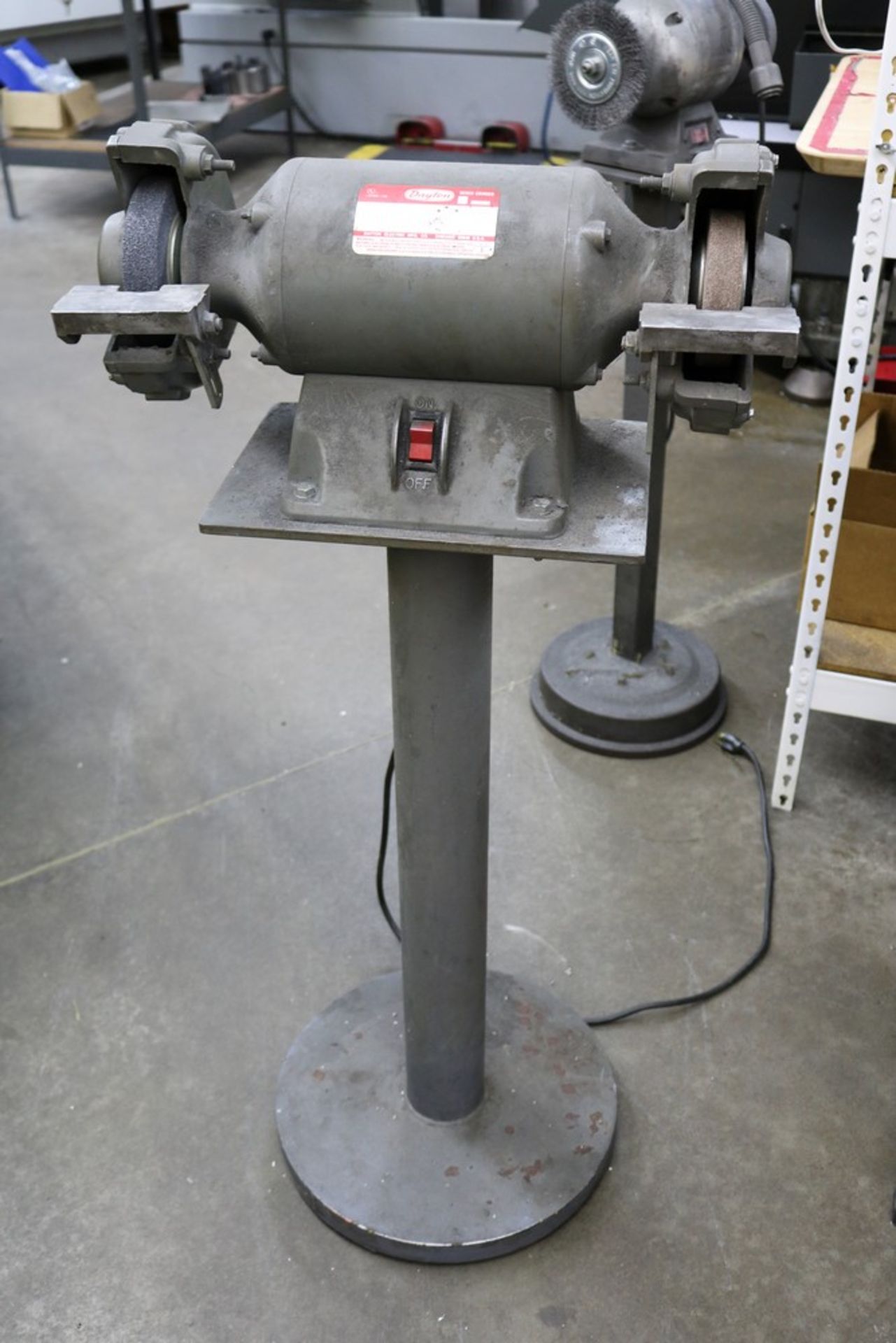 Dayton 7" Bench Grinder 1/2 HP on Heavy Duty Stand, Model 2Z341 M - Image 6 of 6