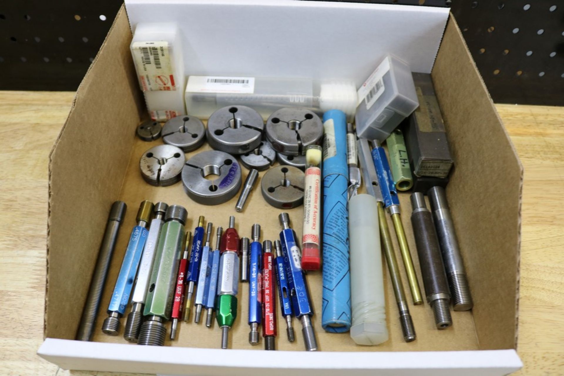 Mixed Box of Thread Gages and Thread Ring Gages