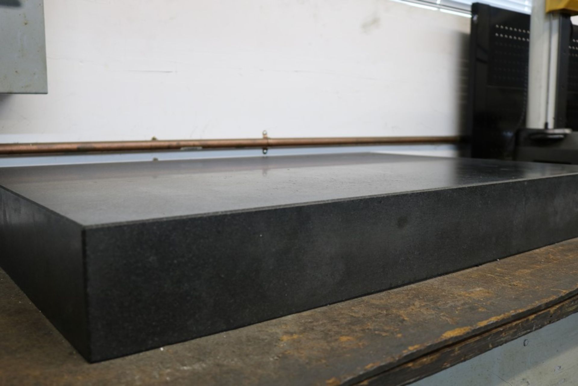 Black Granite Surface Plate and Wood Shop Table 24" x 36" x 4" - Image 3 of 5