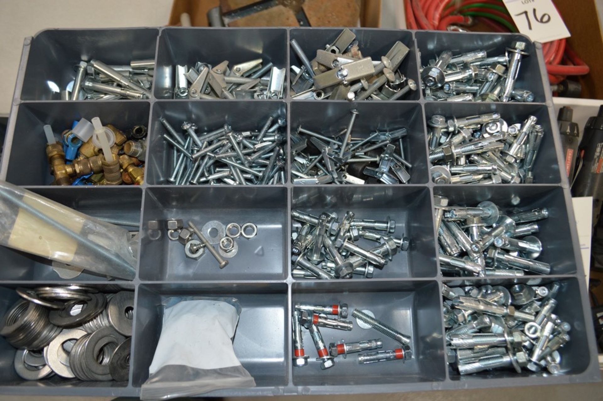 Assortment of fasteners and lockers, T-nuts and more with small gray 24 drawer chest - Image 3 of 4
