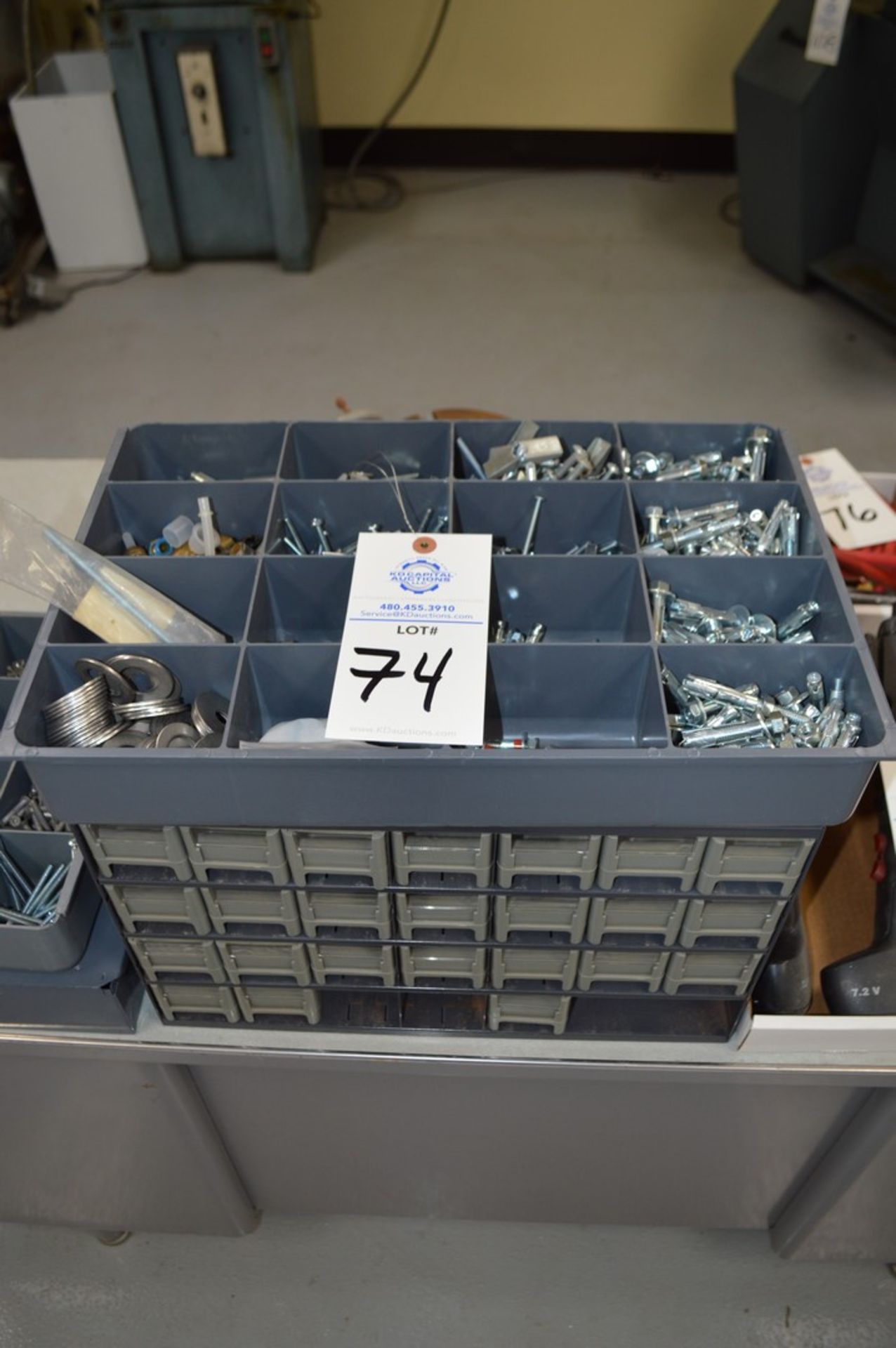 Assortment of fasteners and lockers, T-nuts and more with small gray 24 drawer chest - Image 2 of 4