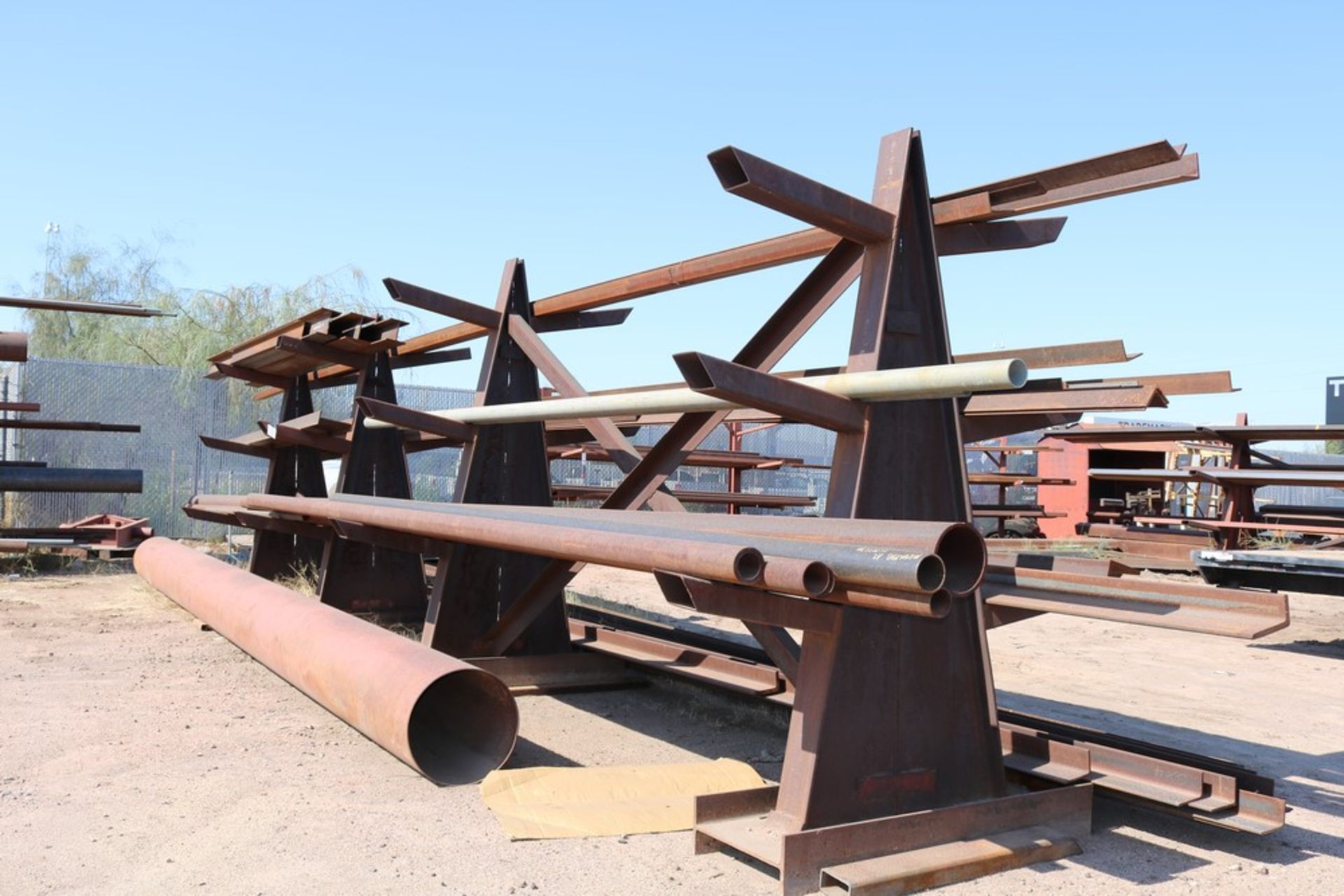 4 tier large material rack, tubing and angle iron included, 30' long - Image 3 of 8