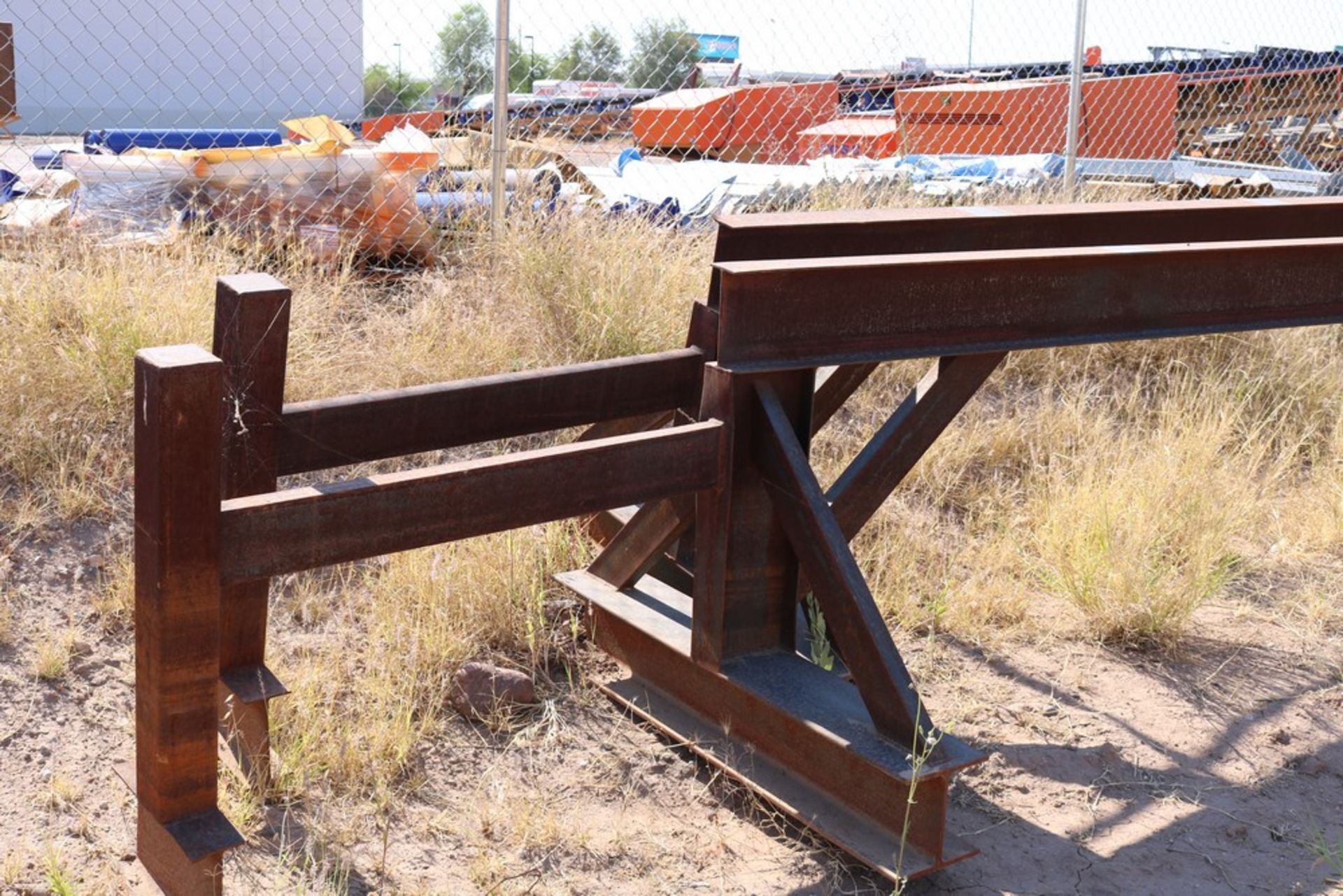 (2) metal sawhorse, 16' long plus 4' extension - Image 3 of 4