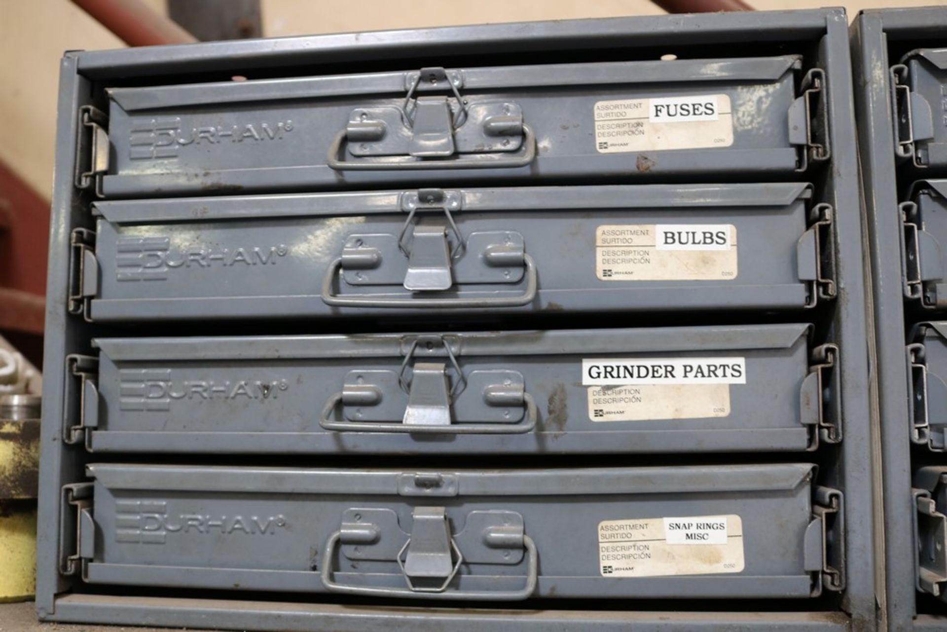 Box of Rivets, Box of Fuses Bulbs, Grinder Parts, Shap Ring, Box of Small Crimp Large Crimp, Cable - Image 5 of 5