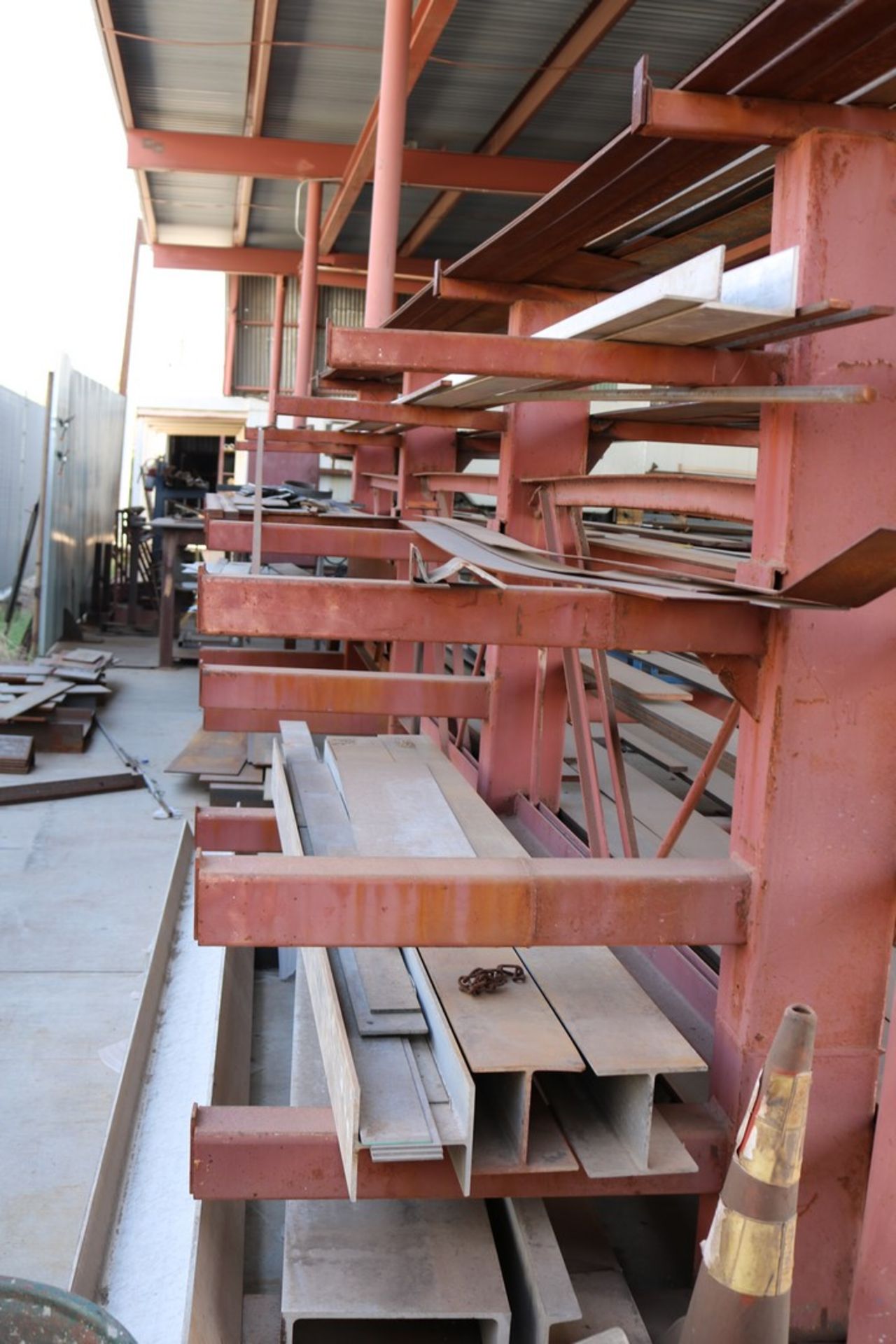5 tier material rack including material approx 20' long, including pallets of material - Image 7 of 9