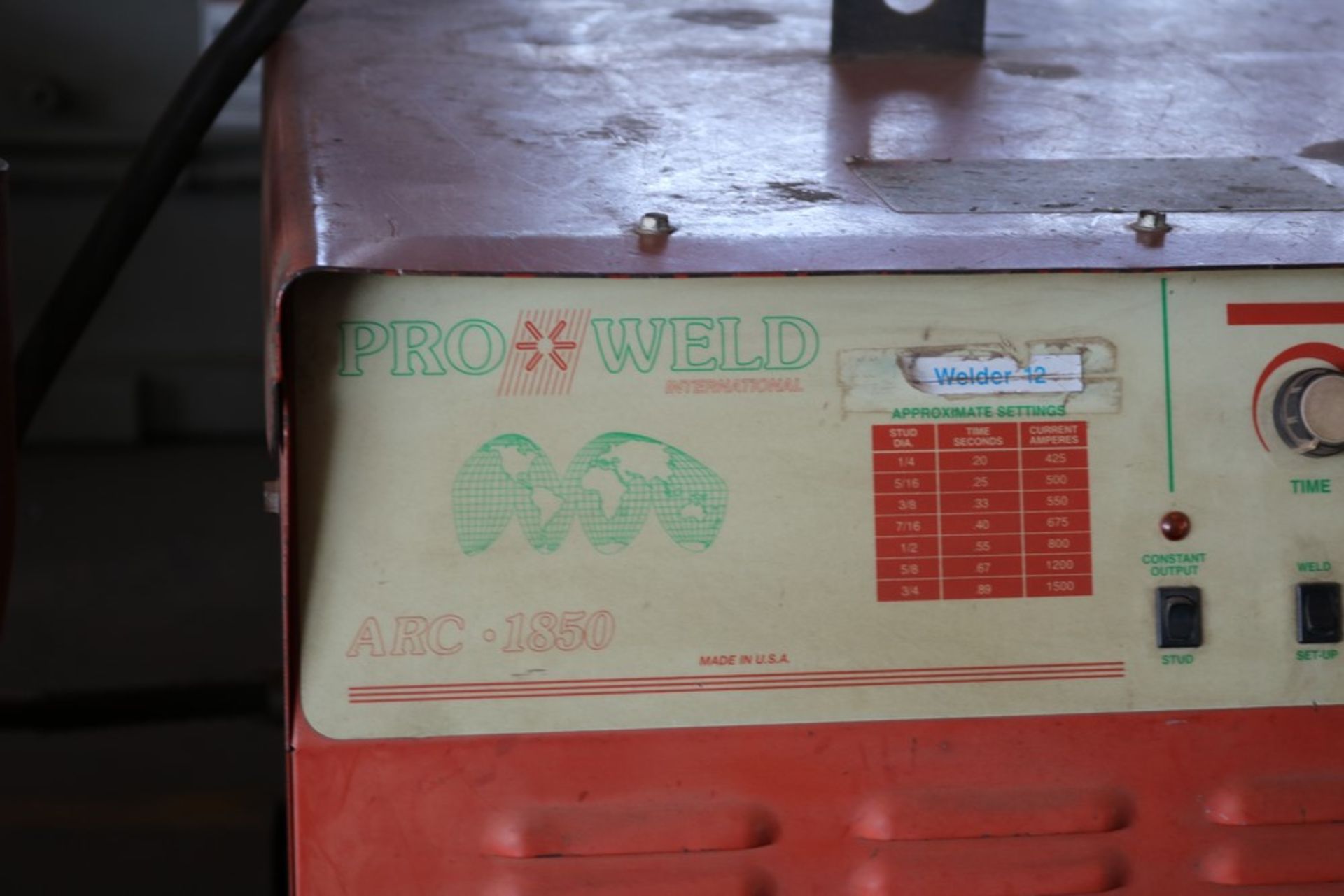 Proweld Arc1850 stud welder, 2 guns w/ leads, including collets and standoffs - Image 2 of 11