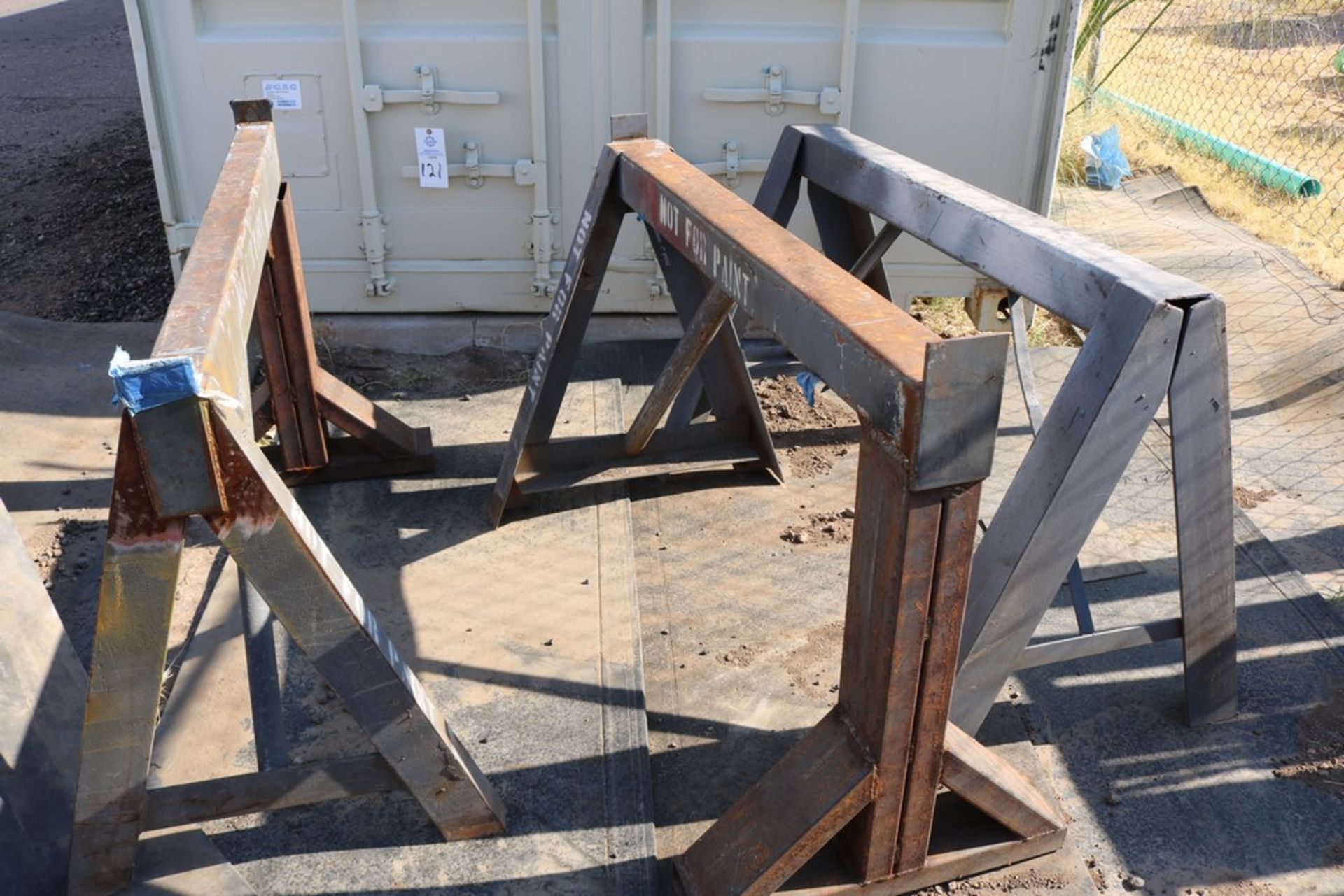 (3) Metal Sawhorse 4' wide - Image 3 of 3