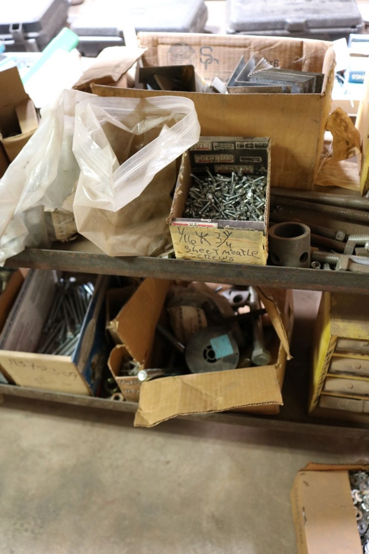 5 Tier Metal Shelving w/ Large Lot of Fastners, Nuts, Bolts, Washers, and many others - Image 7 of 23
