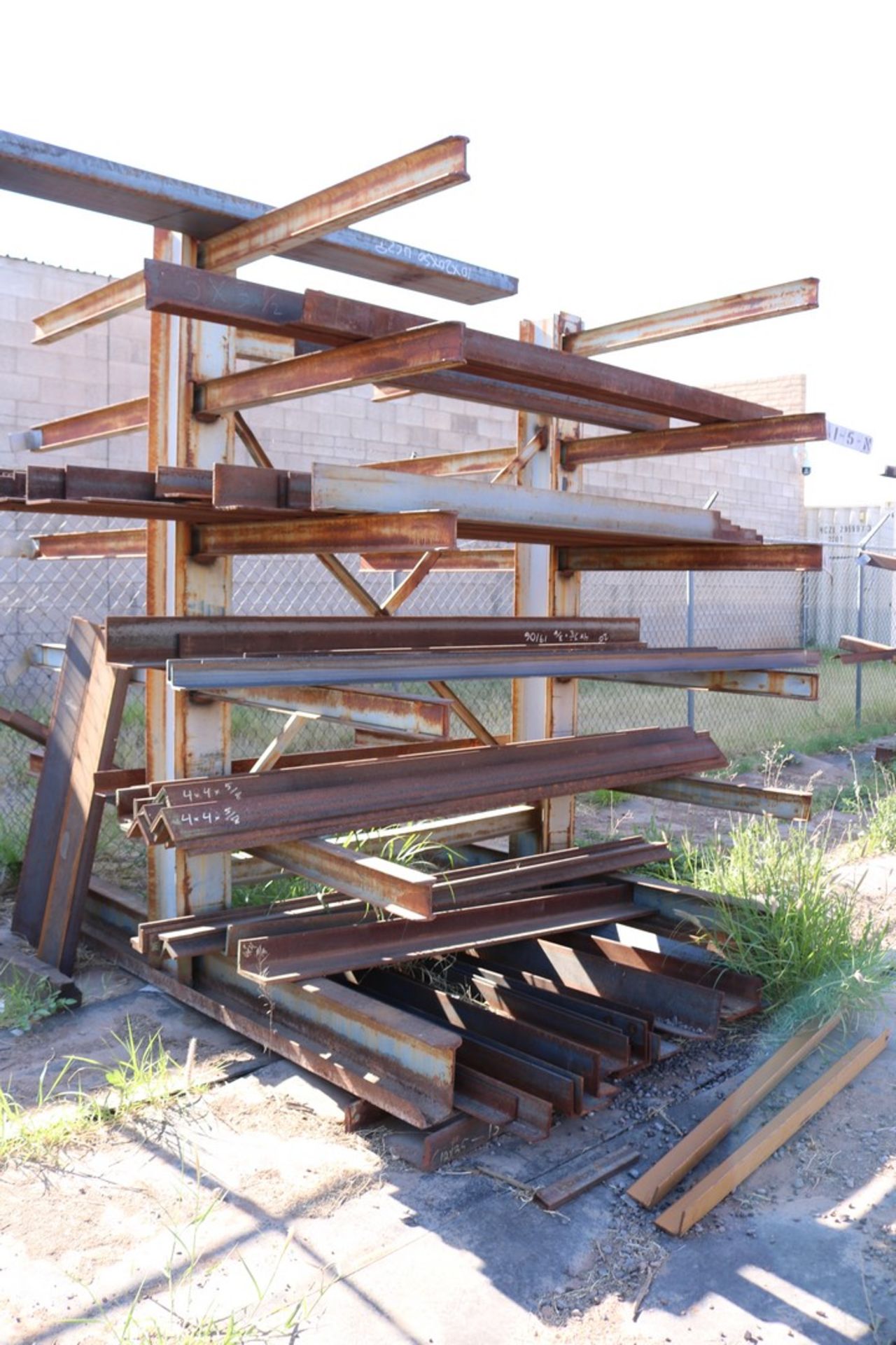 6 tier metal materials rack material included, 9' x 80'' x 103'' D x W x H