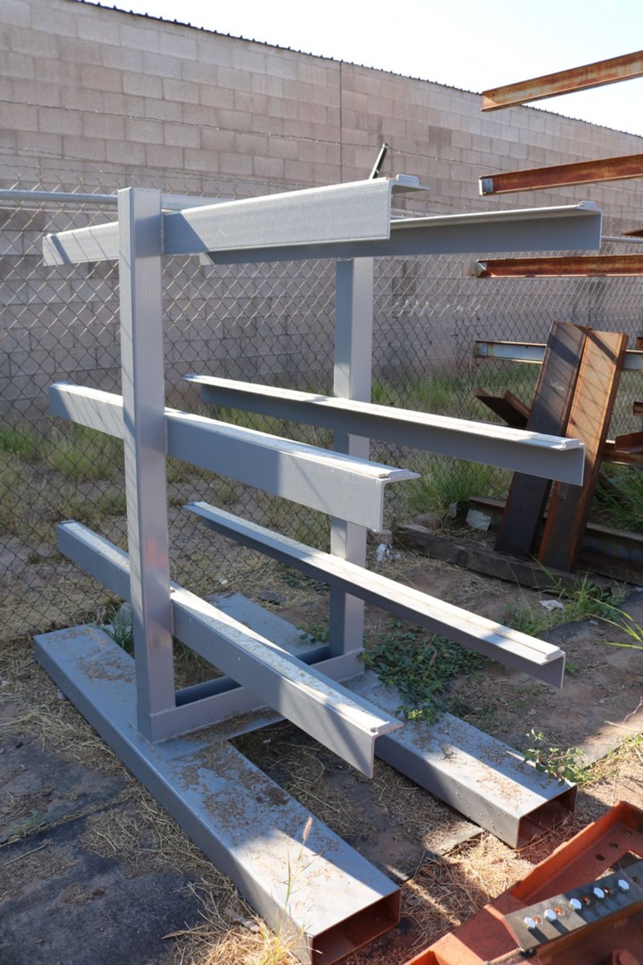 4 tier painted metal materials rack, 6' x 3' x 5.5' W x D x H - Image 3 of 4