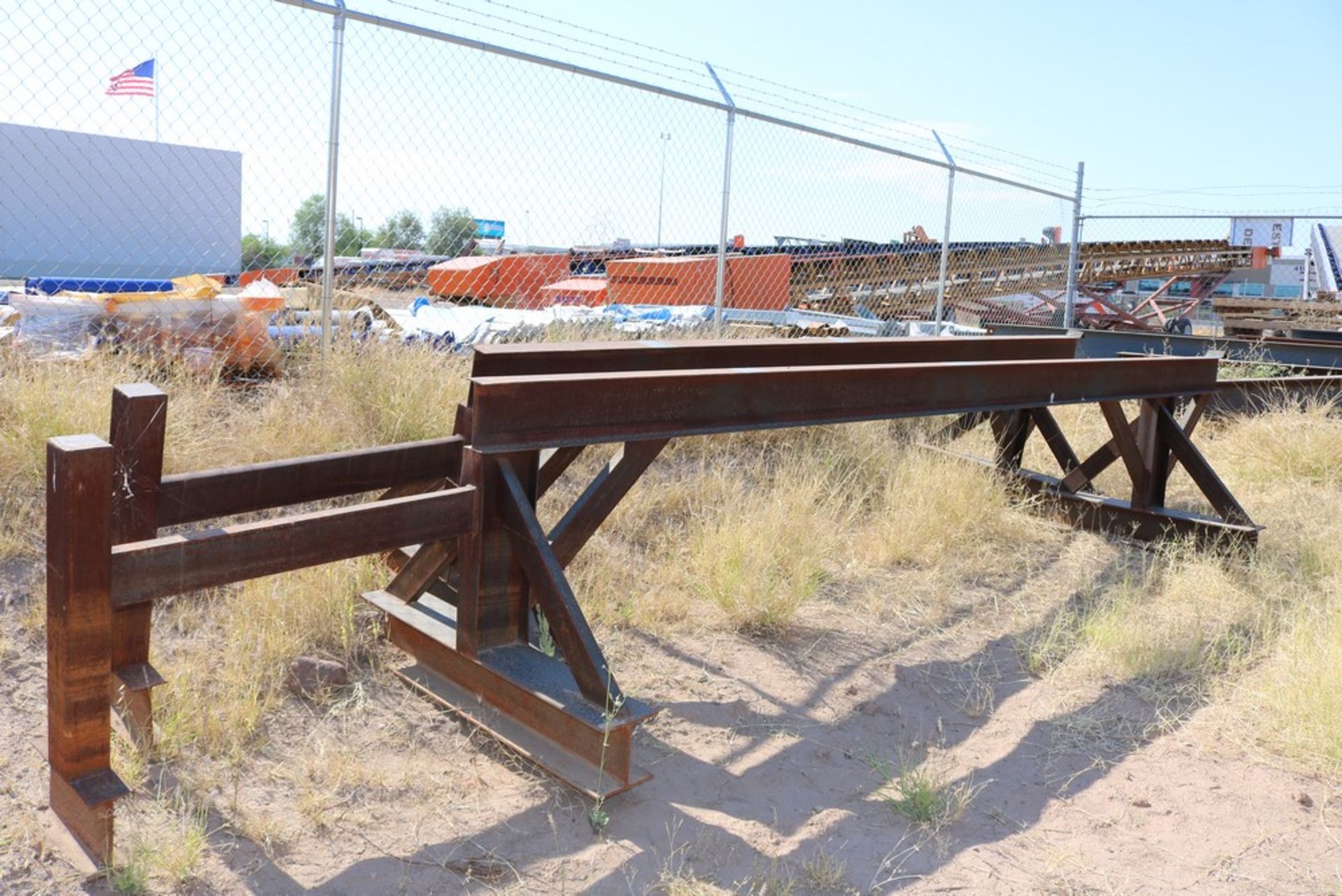 (2) metal sawhorse, 16' long plus 4' extension - Image 2 of 4