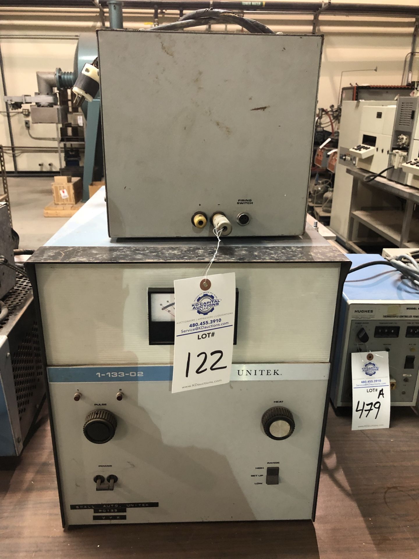 Unitek model 1-133-02 0-500W second capacitance discharge spot welder with transformer, Sola 125 VAC - Image 3 of 7