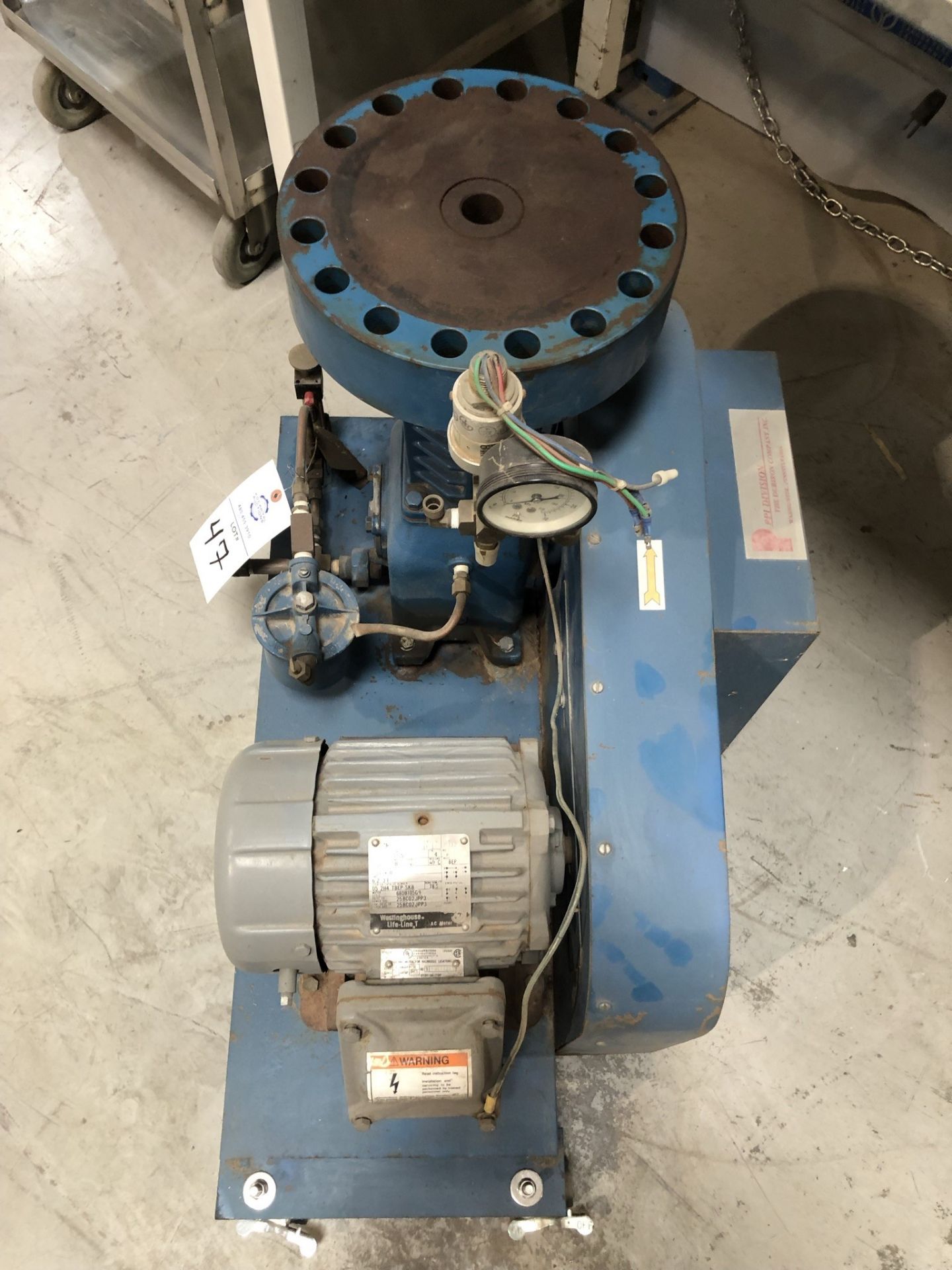 Duriron Company PPI Division Motor Driven Hydraulic High Pressure Diaphragm Type Gas Compressor, box - Image 2 of 5