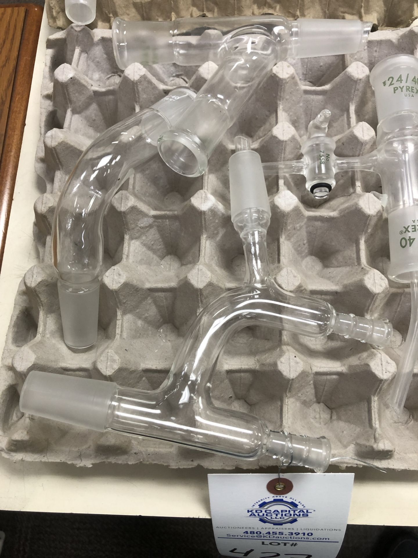Lot of Misc. Glassware Mostly 24/40 Distillation Components - Image 2 of 7