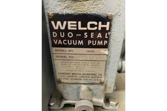 Refrac Custom CRESS 316L Vacuum Storage Tank, Welch Duo Seal Model 1400 Two Stage Vacuum Pump, - Image 7 of 12