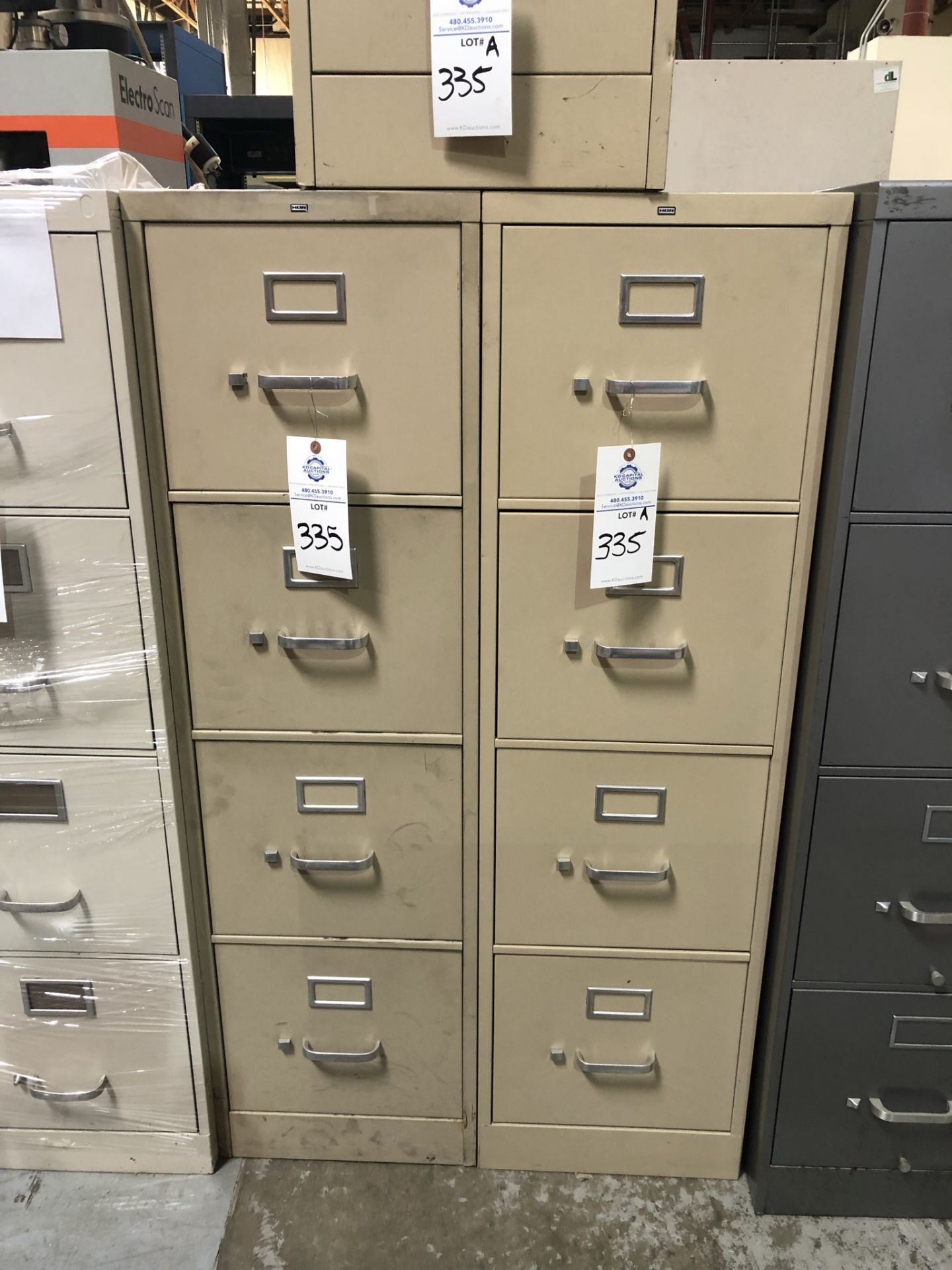 (2) Hon 4 drawer filing cabinets