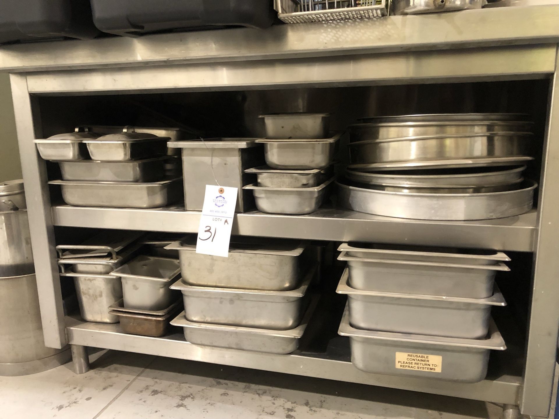 Large Misc. Lot of stainless steel pans (and mostly covers). This lot includes the stainless steel - Image 2 of 6