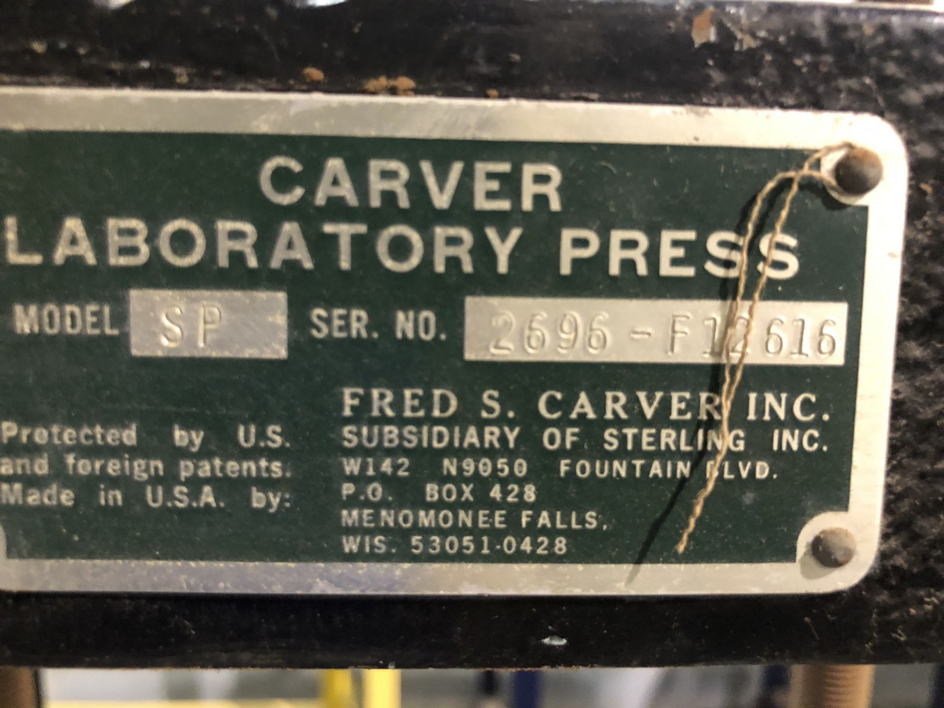 Carver model SP 4 30 ton platen press, Hydraulic load and heater control sytem - Image 3 of 7