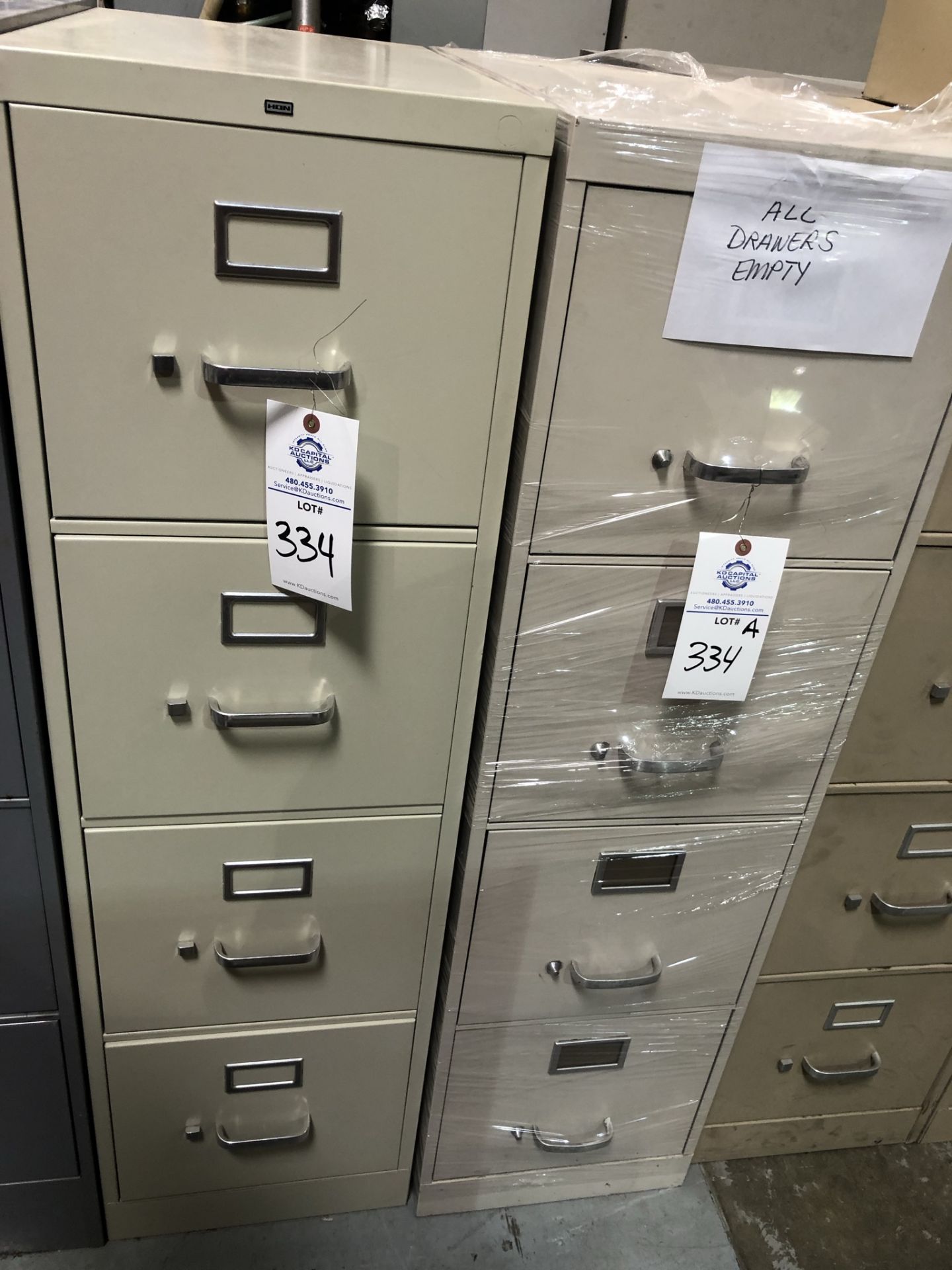 Hon and Devon 4 drawer filing cabinets