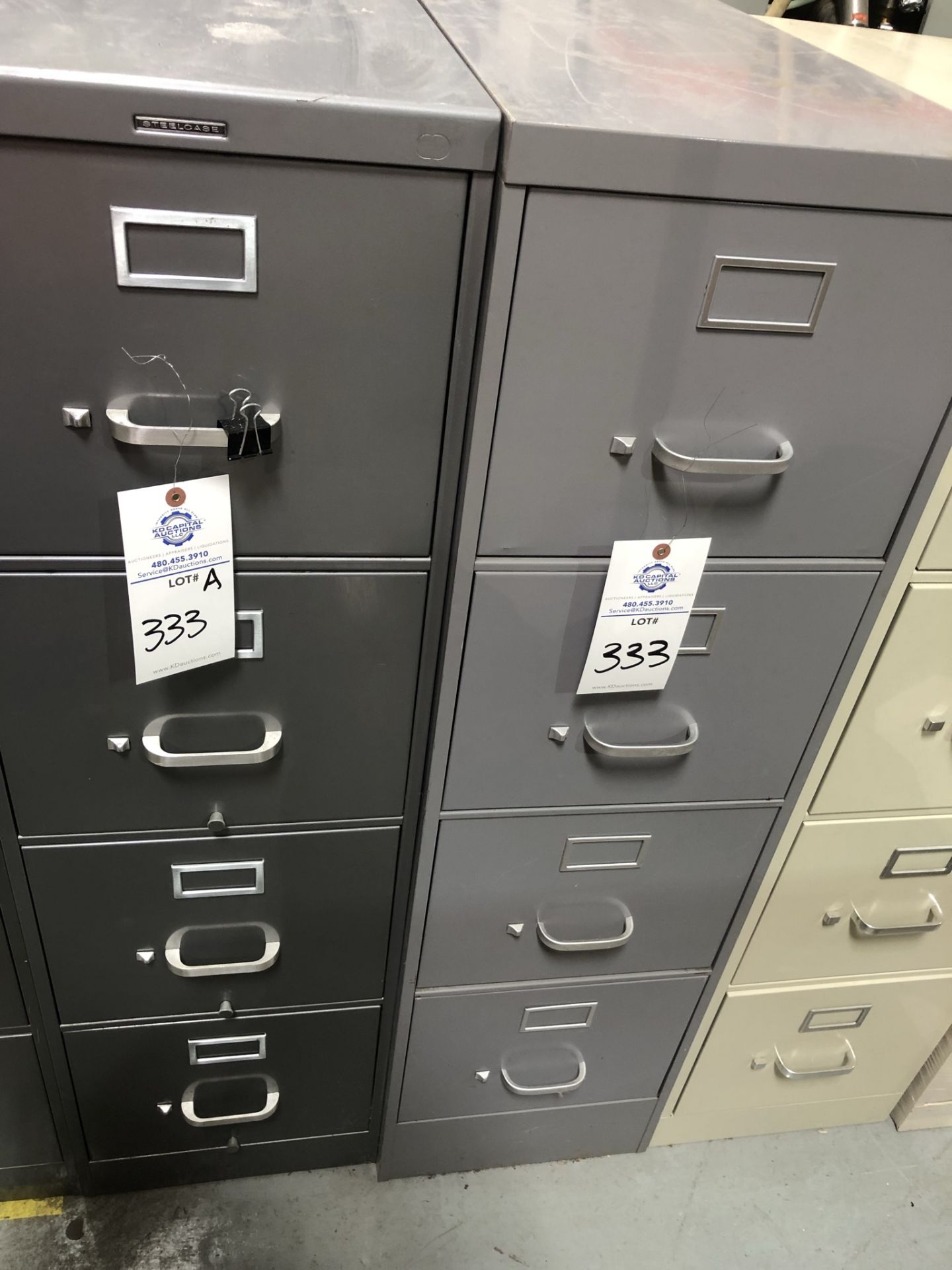 (2) four drawer filing cabinets