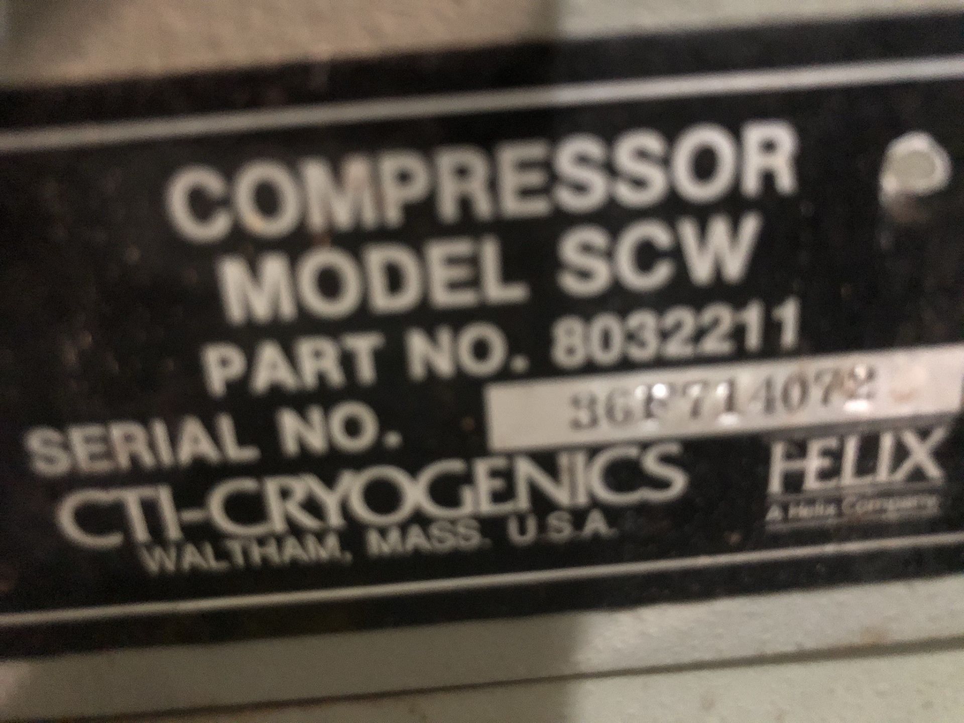 CTI model SCW helium compressor - Image 3 of 4