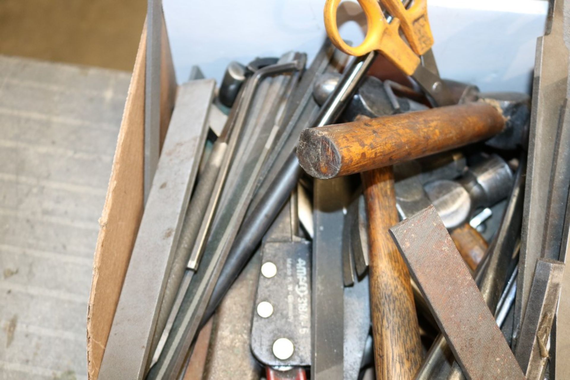 Box of Various Hand tools, Wrenches, Files, Hammers, Etc - Image 2 of 5